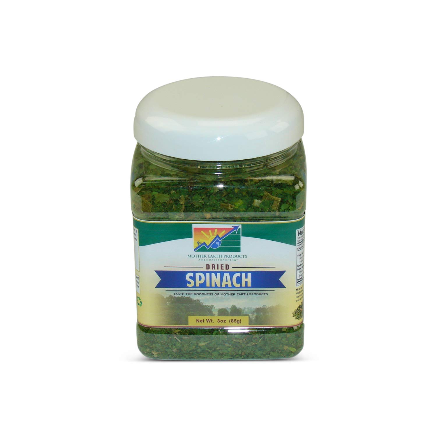 Organic Dehydrated Spinach in Jar - Healthy Cooking & Camping Food