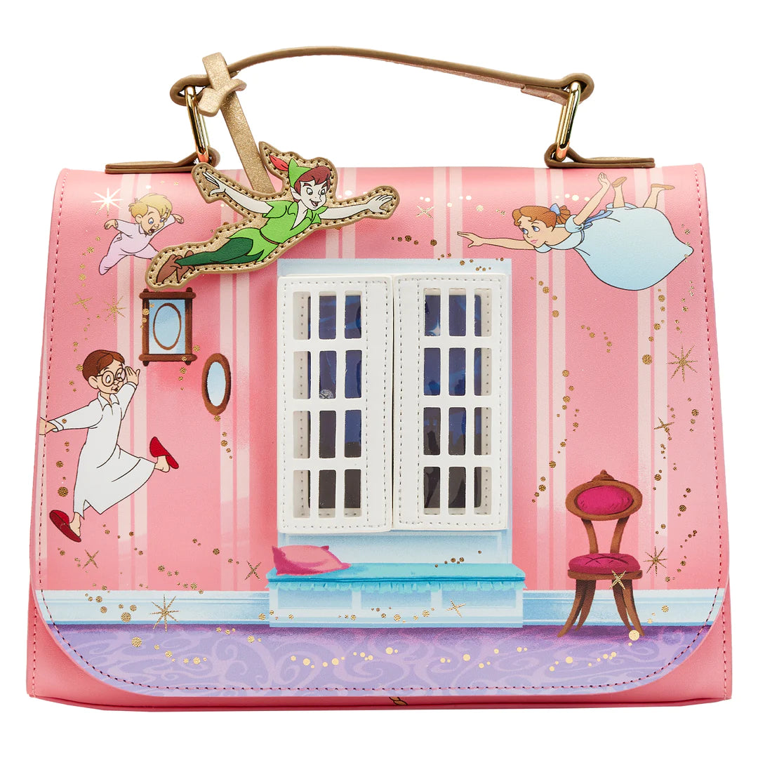Disney Peter Pan 70th Anniversary Collection Crossbody Bag - Vintage Inspired Shoulder Purse for Women & Teens - Perfect for Theme Parks, Cosplay & Disney Fan Gifts