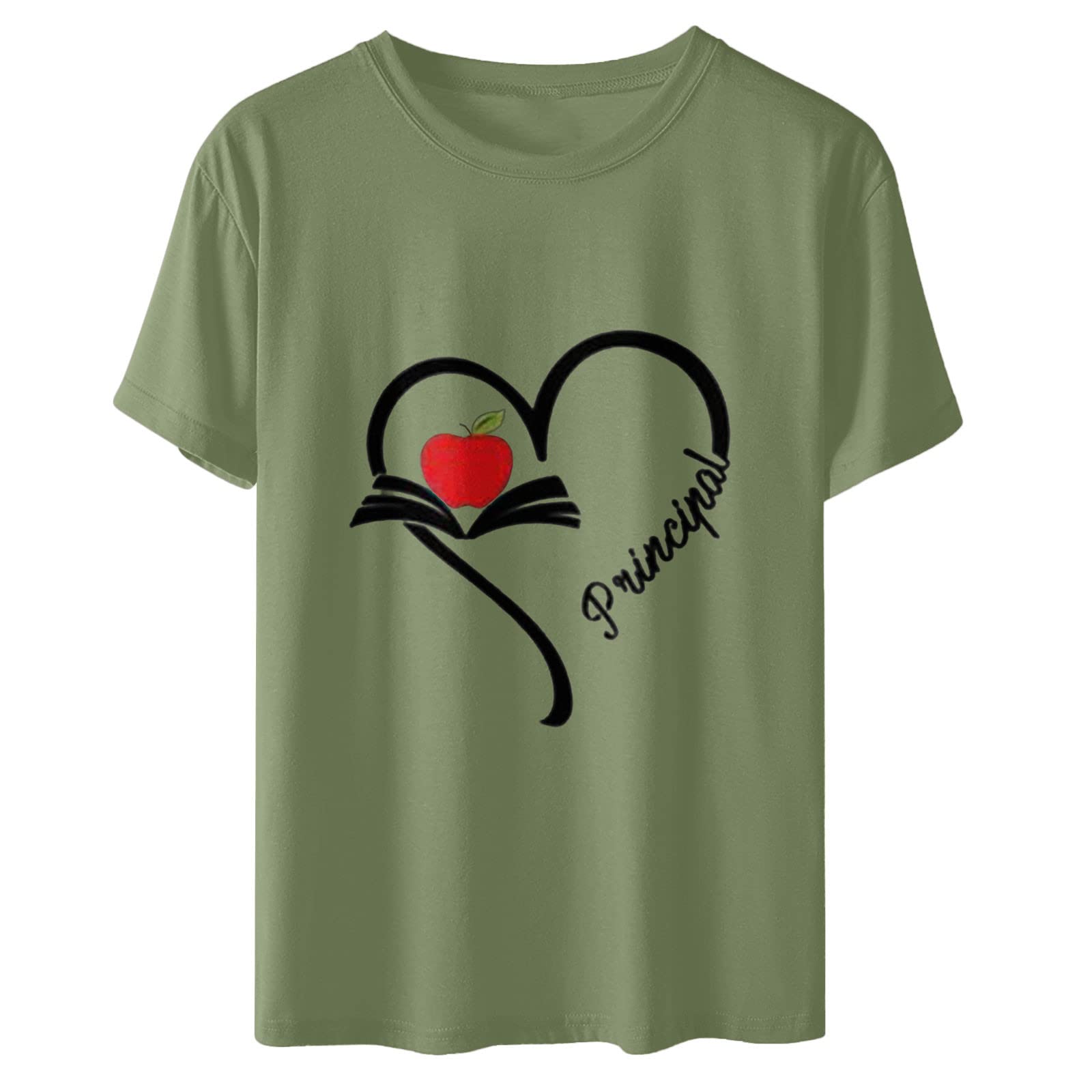 Funny Teacher Appreciation T-Shirt - Women's Loose Casual Pullover Short Sleeve Top with Printed Design - Perfect Gift for Teacher's Day, Educator Week & School Events
