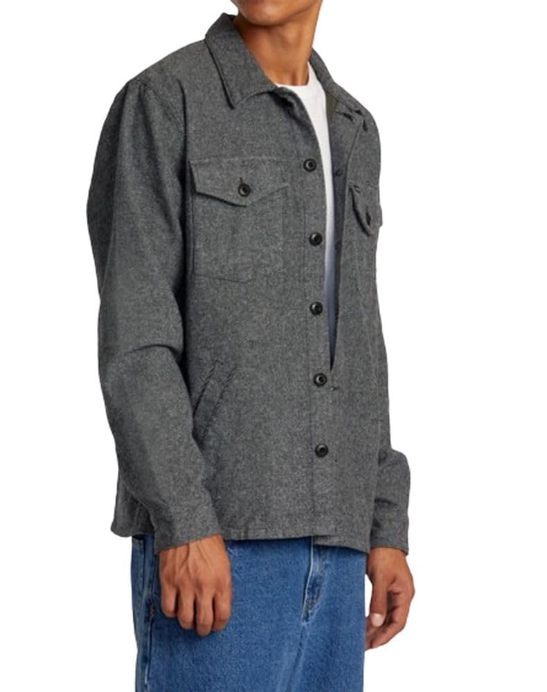 RVCA Men's Shirt Jacket - Lightweight Casual Button-Up Shirt Jacket for Outdoor Activities, Streetwear & Layering