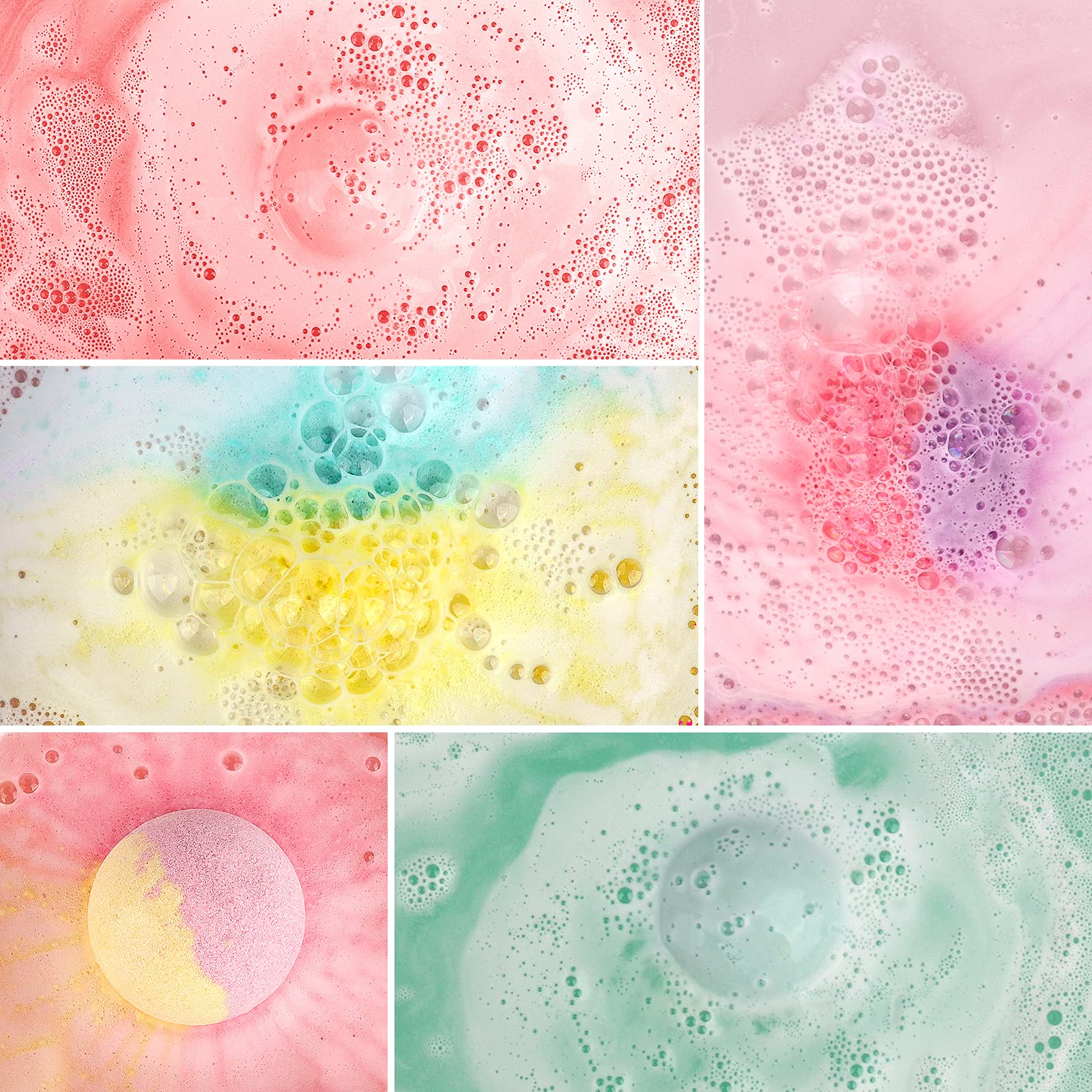 16Pcs Organic Bath Bombs Gift Set for Women - Relaxing Spa Birthday Christmas Gifts for Her - Perfect for Self-Care, Stress Relief & Romantic Bath Time