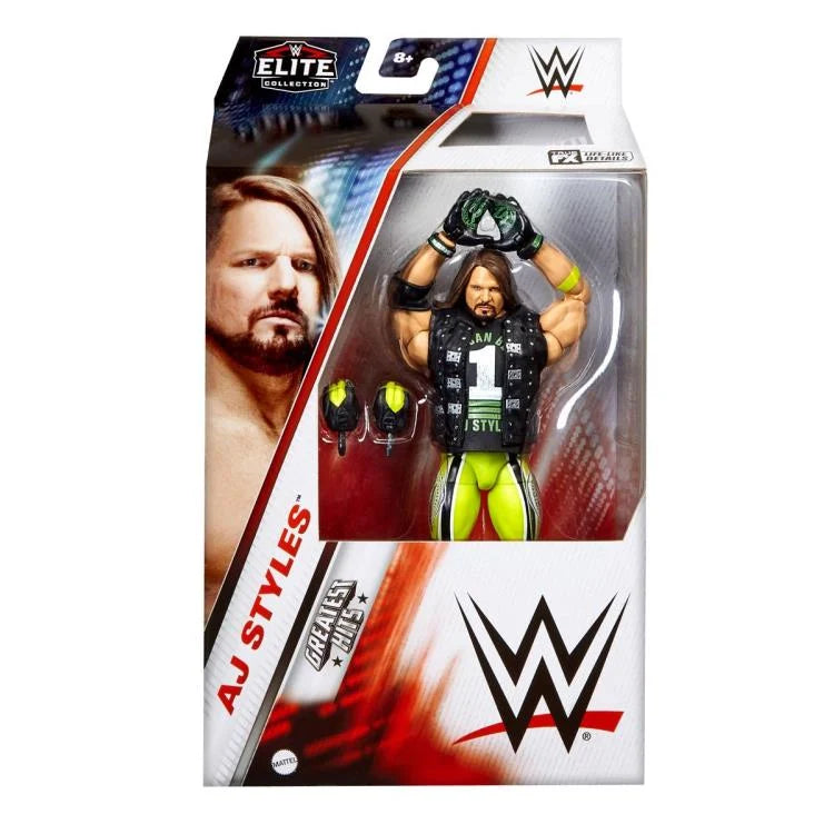 AJ Styles WWE Elite Collection Greatest Hits Series Action Figure - Authentic Collectible for WWE Fans & Wrestling Enthusiasts - Perfect for Display, Gifts, and Memorabilia Collections