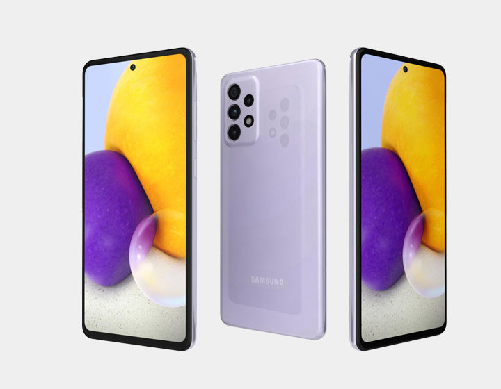 Samsung Galaxy A72 A725F DS 4G LTE Unlocked Smartphone - 256GB Storage, 8GB RAM, Dual SIM, Awesome Violet | Perfect for Travel, Business & Streaming
