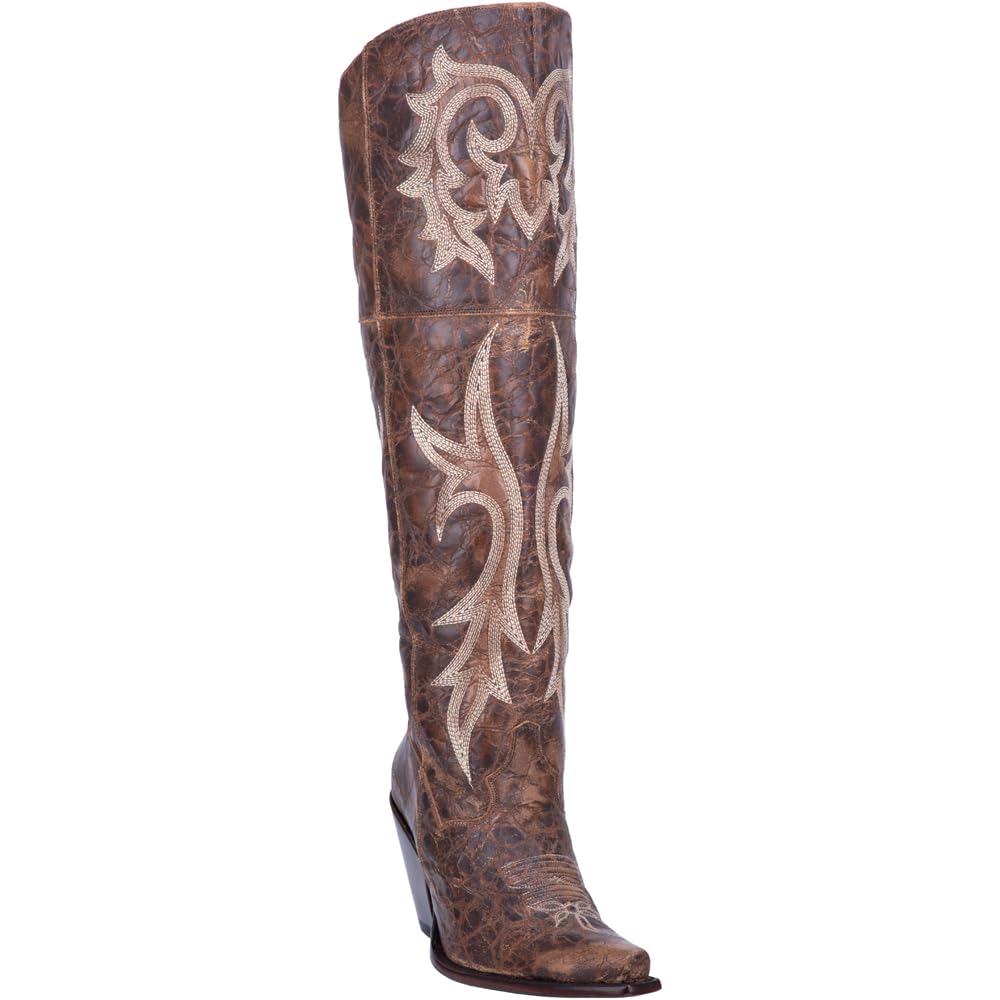 Dan Post Women's Embroidered Snip Toe Over-The-Knee Dress Boots - 3