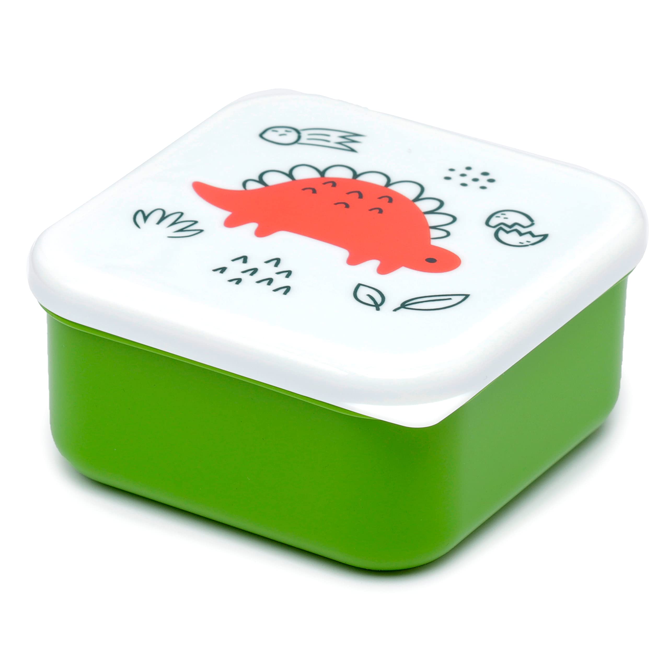 Puckator Dinosauria Jr 3-Piece Lunch Box Set with Multi-Compartment Storage (S/M/L) - Reusable Food Containers for Kids & Adults - BPA-Free Snack Boxes for School, Work & Picnics - Durable Lunch Containers with Secure Lids for Meal Prep & On-the-Go Eating