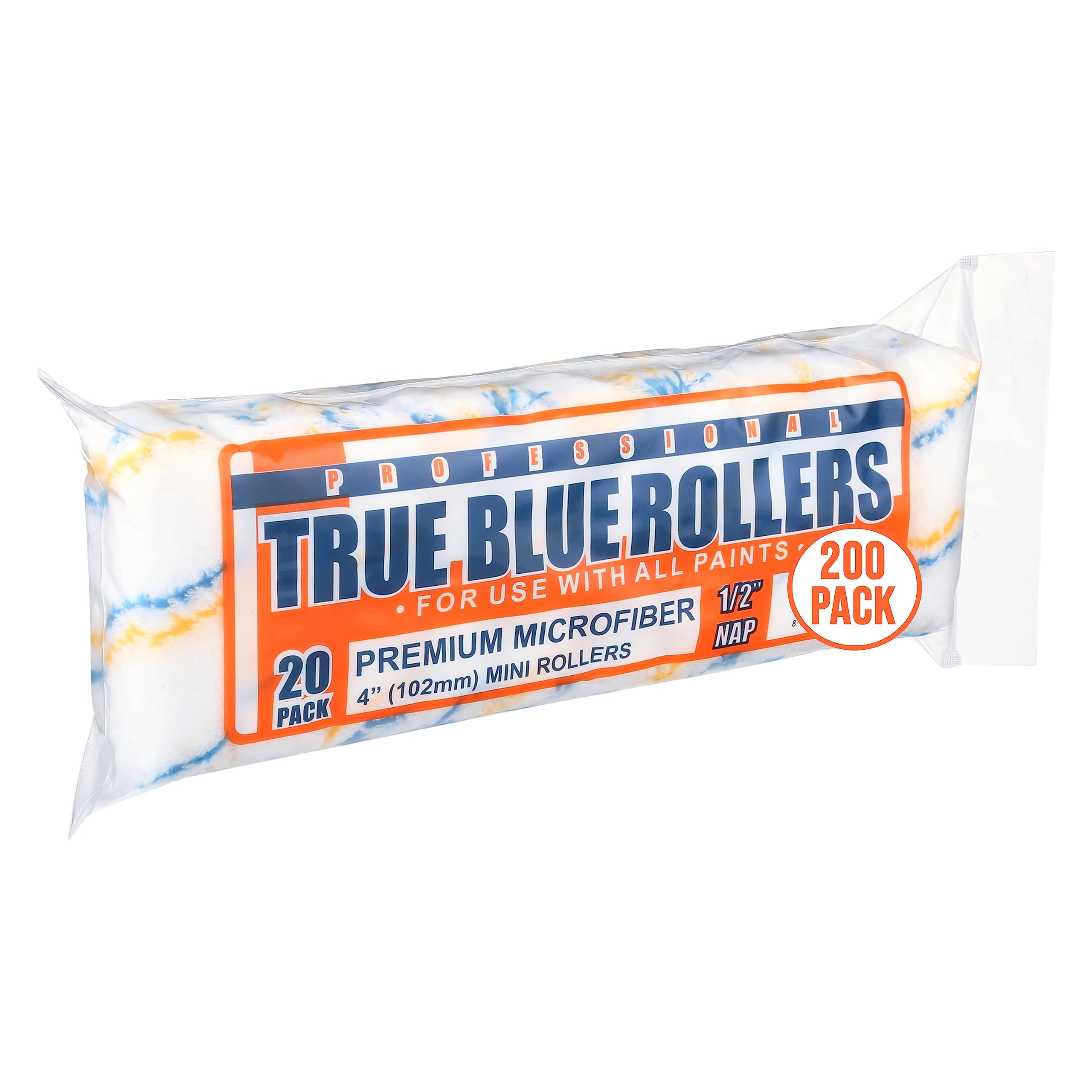 True Blue 4 Inch Professional Paint Roller Covers - 1/2
