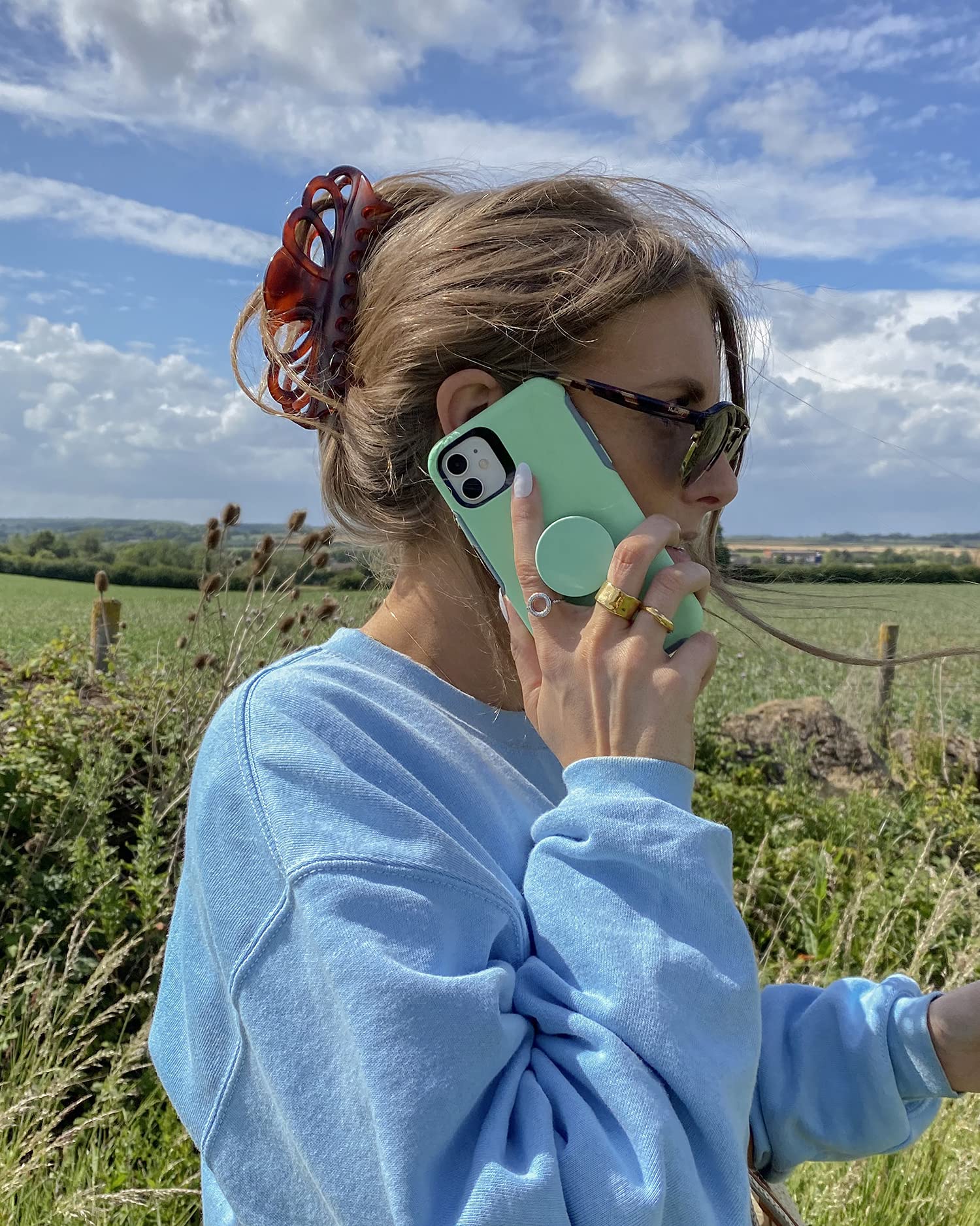 OtterBox Pop Symmetry Series Slim Protective Case for iPhone 11 & iPhone XR - Mint Green | Shockproof & Durable Phone Cover | Perfect for Everyday Use, Travel & Outdoor Activities