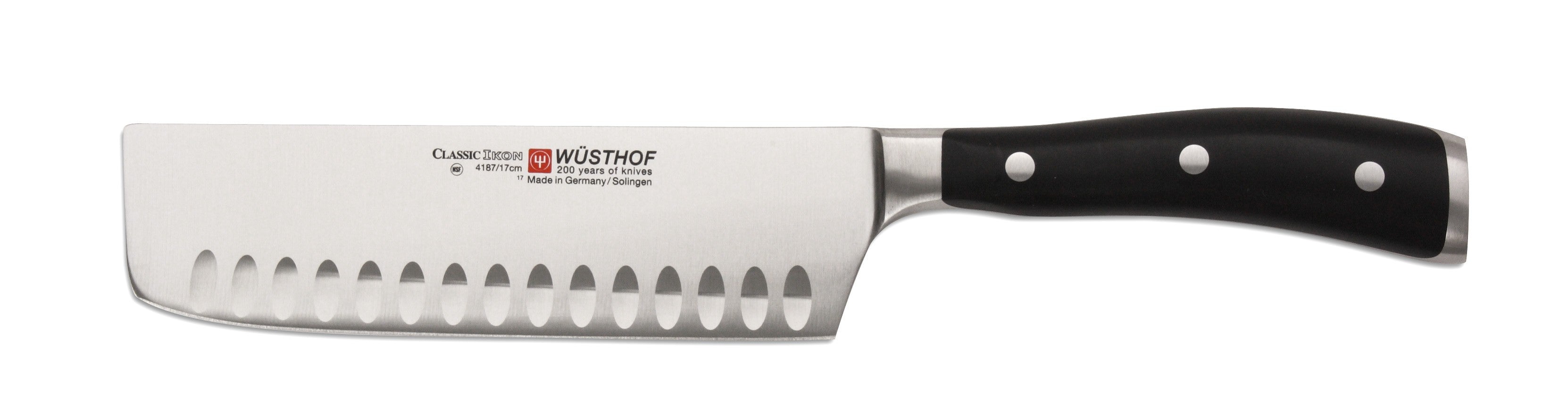 Wusthof Classic Ikon Nakiri Knife with Hollow Edge - Premium Japanese Vegetable Knife for Chopping, Slicing & Dicing - Perfect for Home Chefs & Professional Kitchens