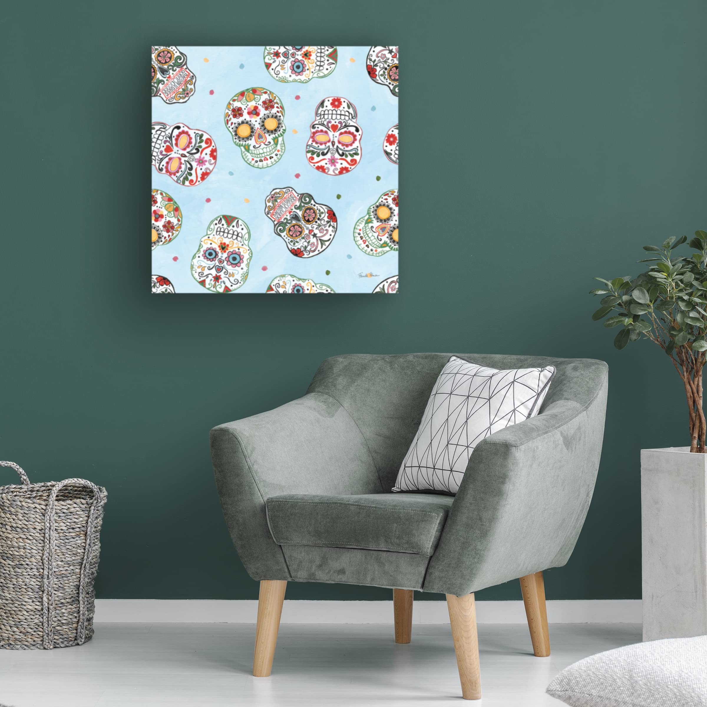 Farm Signs Pattern IIIE Canvas Wall Art by Anne Tavoletti - Handmade Countryside Decor for Living Room, Bedroom & Office