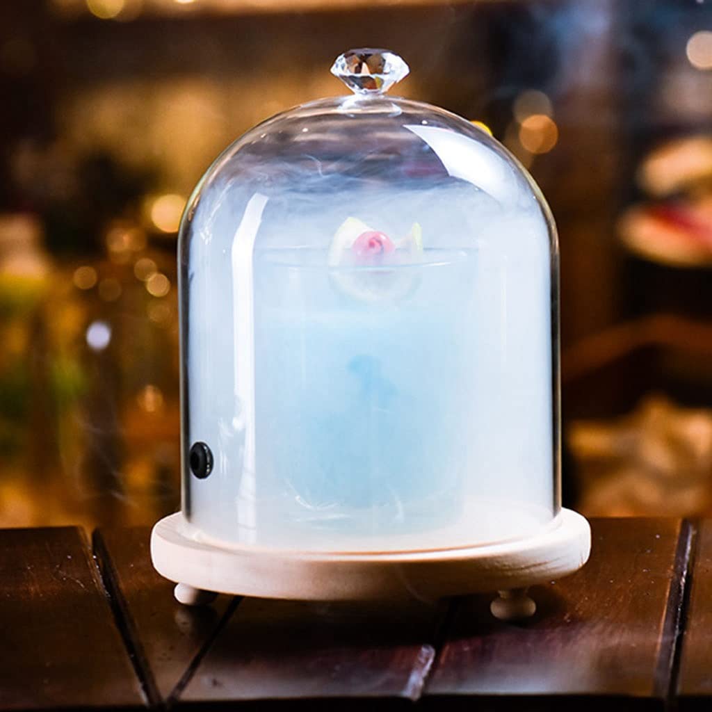 Premium Smoking Infusion Cloche Dome Cover for Plates, Bowls & Glasses - Smoke Infuser Cloche Lid for Cocktails, Desserts & Food Presentation - Perfect for Bartending, Fine Dining & Home Entertaining