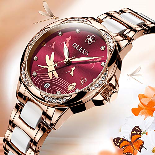 Dragonfly Dial & Rose Gold Red