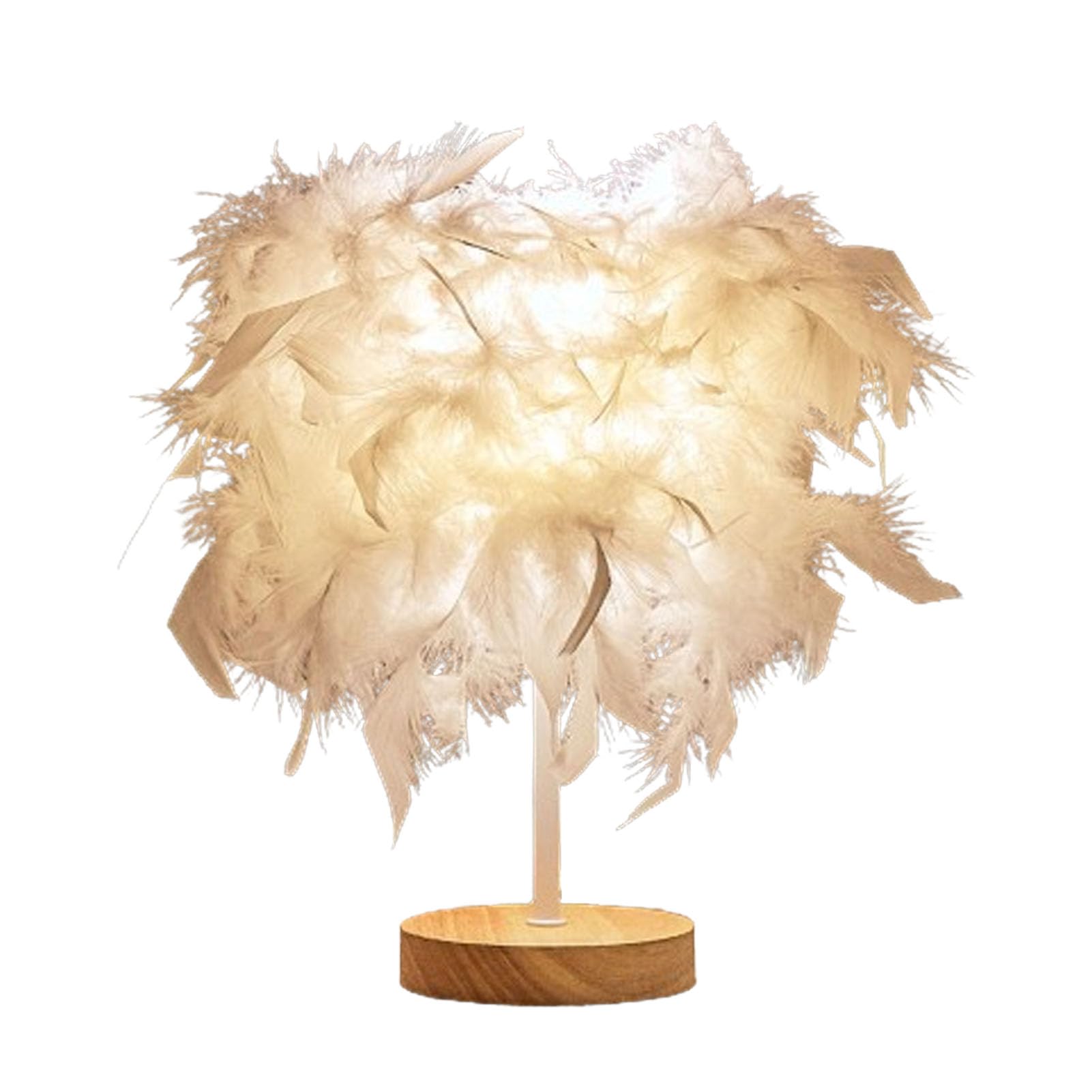 Modern Buachois Table Lamp - Bedside Night Light with Decorative Atmosphere for Bedroom, Living Room, Party & Wedding Decor (White) | Perfect for Cozy Nights, Romantic Ambiance & Home Decor
