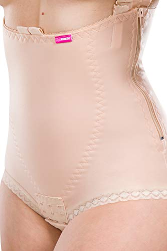 Post Surgery Compression Girdle with Front Foam Brace & Side Padded Zippers - LIPOELASTIC VH Comfort PETITE for Abdominal Support - Ideal for Tummy Tuck, Liposuction Recovery & Body Contouring After Surgery