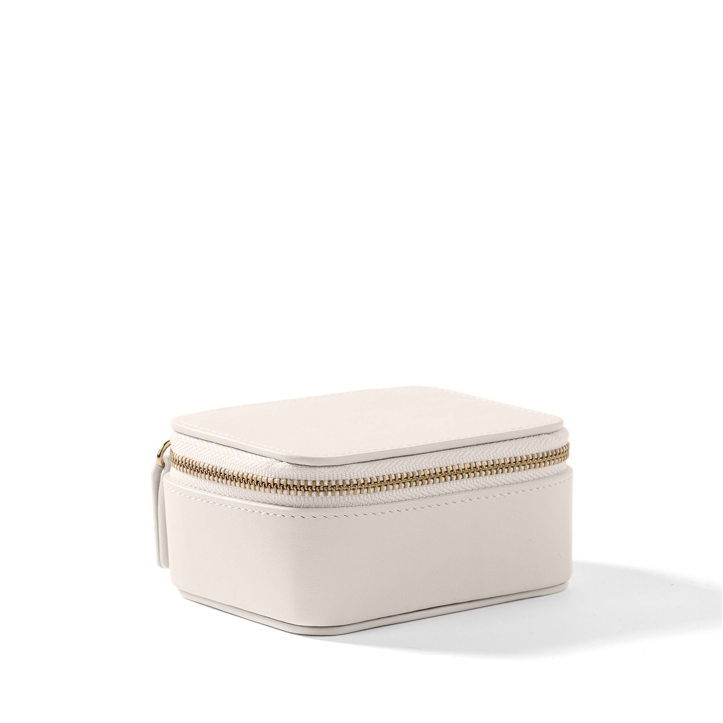 Ivory Jewelry Organizer Box - Small Travel Jewelry Case for Earrings, Rings & Necklaces | Perfect for Home, Travel & Gifting