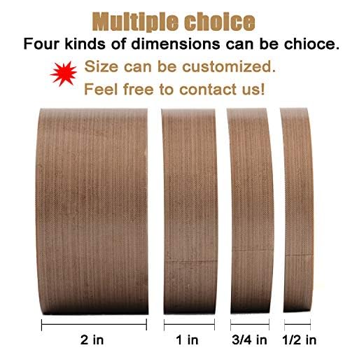 High-Temperature PTFE Coated Fiberglass Adhesive Tape - 3/4 Inch x 30 Feet Teflon Fabric Tape for Vacuum Sealer Machines & Hand Impulse Sealers | Heat Resistant, Non-Stick Insulation Tape | Compatible with FoodSaver, Seal-A-Meal, Weston, Cabela's | Perfect for Food Packaging, Vacuum Sealing & Industrial Applications