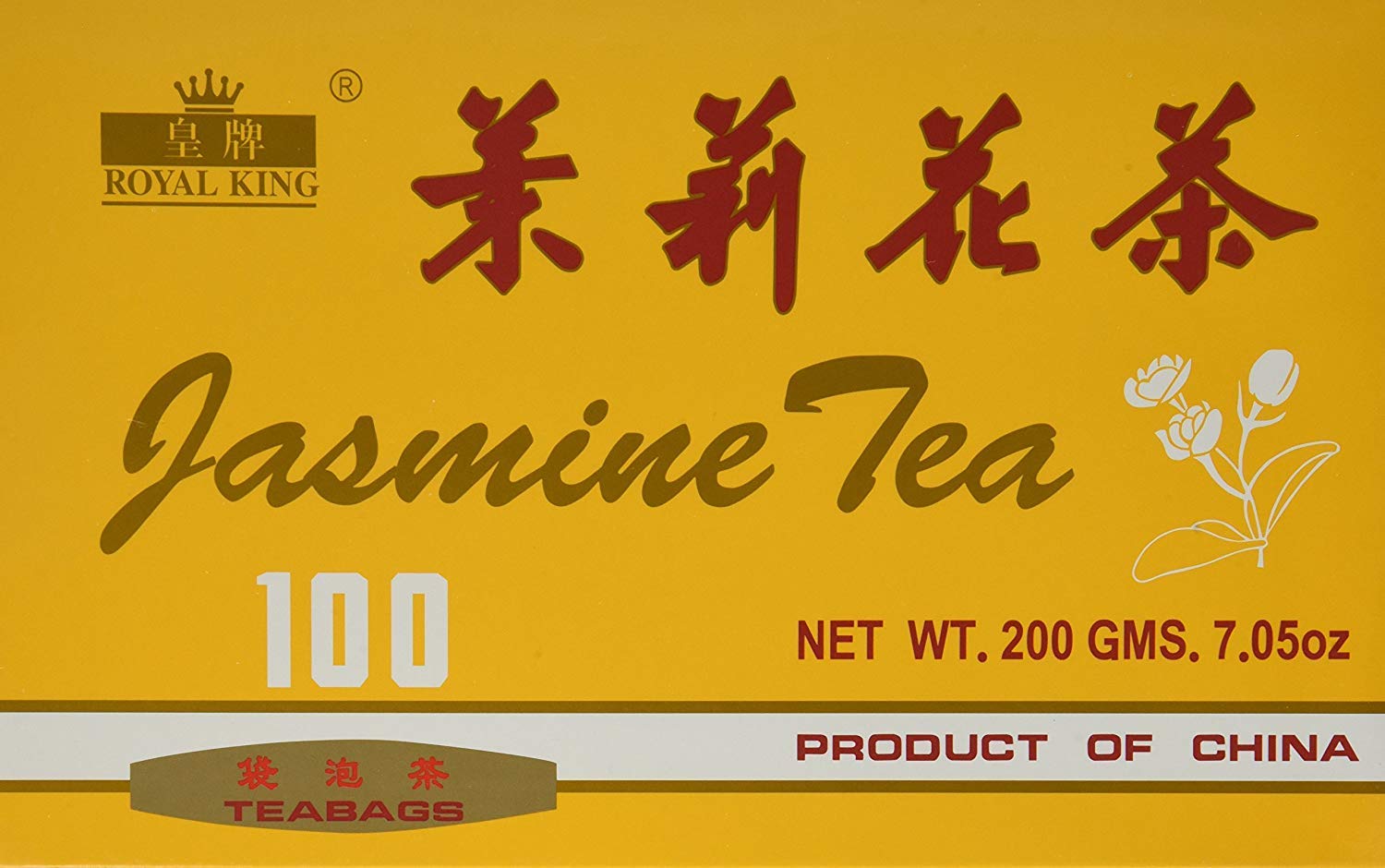 Premium Royal King Jasmine Tea - 100 Tea Bags (Pack of 4) - Fragrant Loose Leaf Green Tea for Relaxation, Gift Giving & Daily Wellness