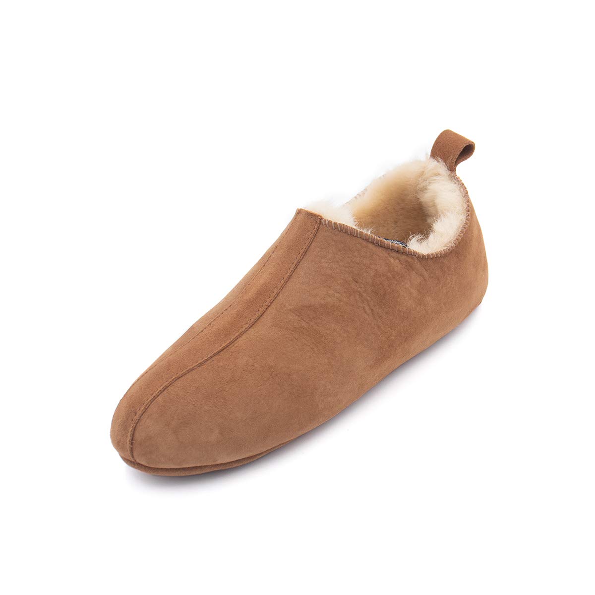 Surell - Women's Shearling Lamb Soft Sole Slippers with Cow Suede Shell & Sheepskin Insole (Natural) - Cozy House Shoes for Winter, Indoor/Outdoor Comfort, Gift for Her