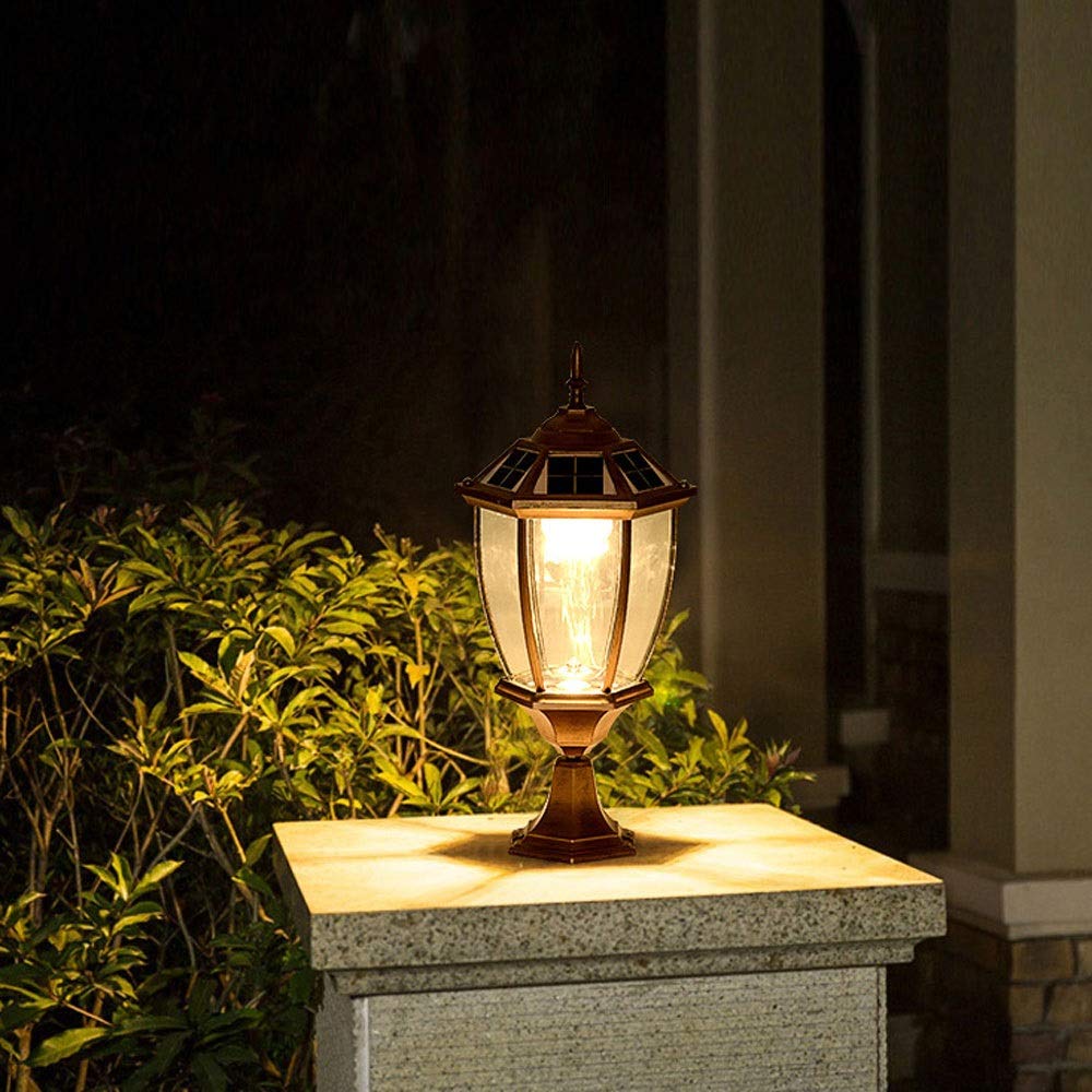 Solar Powered Outdoor Post Lights - Waterproof Fence & Wall Mounted Garden Lights for Patio, Porch, Courtyard, Villa & Street Lighting | Weatherproof Solar Lamp Posts for Pathway, Driveway & Landscape Decoration