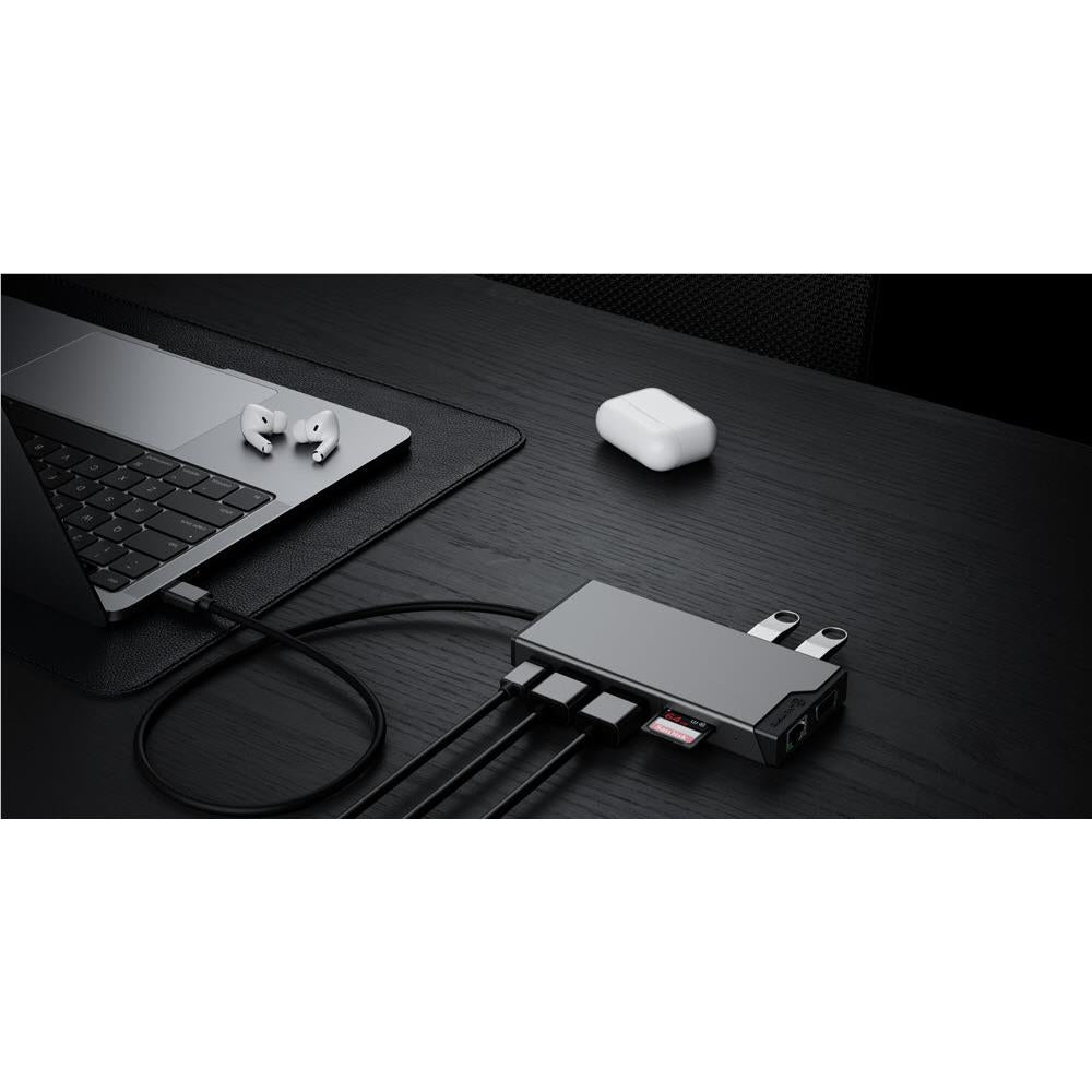 ALOGIC 12-in-1 Universal Triple Display Mini Docking Station for MacBook Pro/Air, Windows Laptops - Expand to 3 Screens, 4K HDMI, USB-C Hub - Perfect for Home Office, Gaming & Multi-Tasking