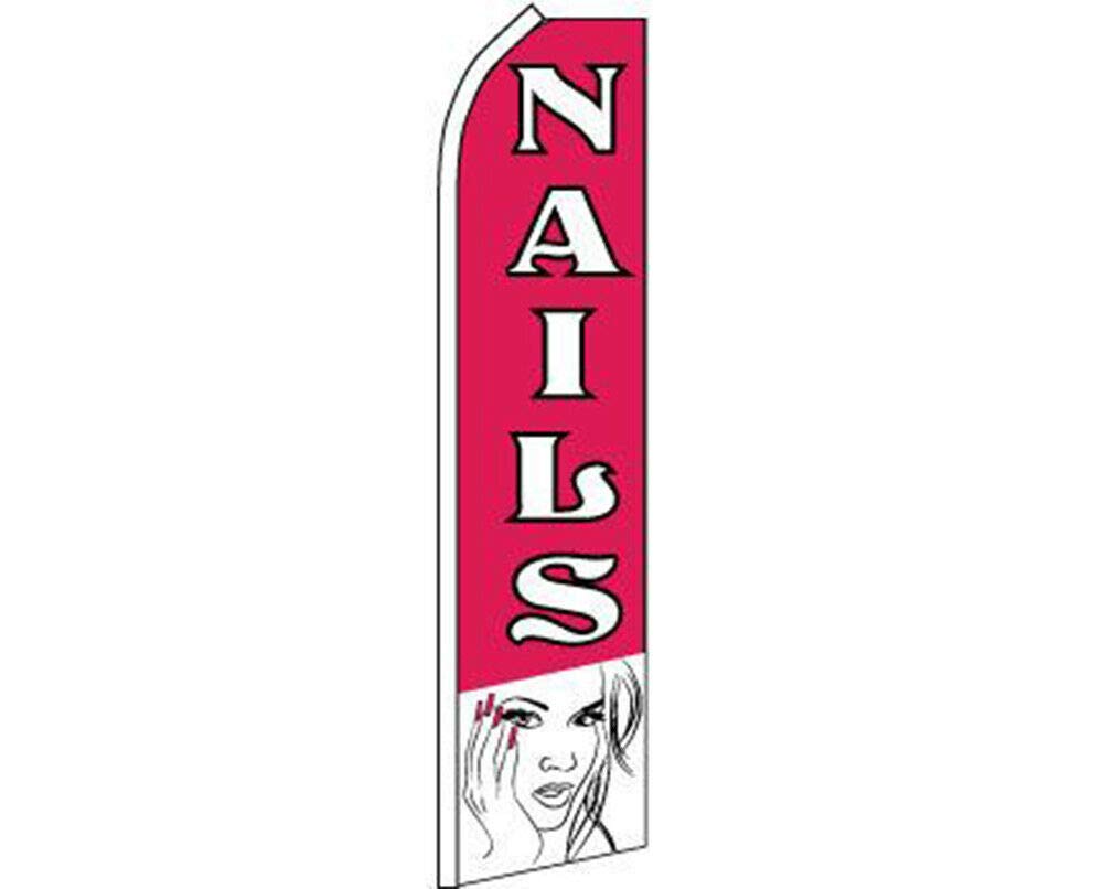Premium Pink & White Swooper Feather Advertising Flags - Durable Nylon Feather Flags for Outdoor Events, Car Dealerships & Business Promotions