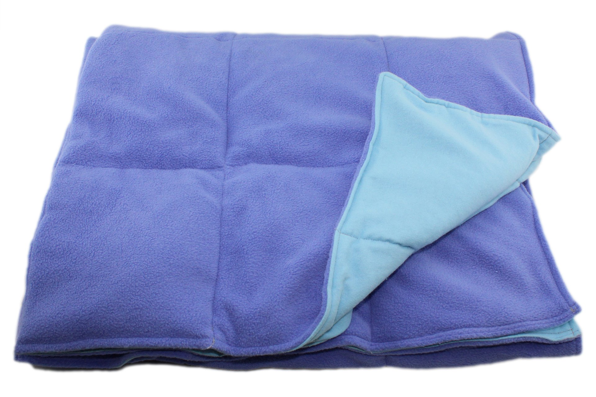 Grampa's Garden 7lb Weighted Blanket in Periwinkle Blue - Made in USA for Stress Relief, Anxiety & Better Sleep