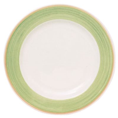 Continental Cosmo 11.5-Inch Wide Rim Dinner Plates - Set of 12, Vibrant Green - Perfect for Restaurants, Catering & Elegant Dinner Parties