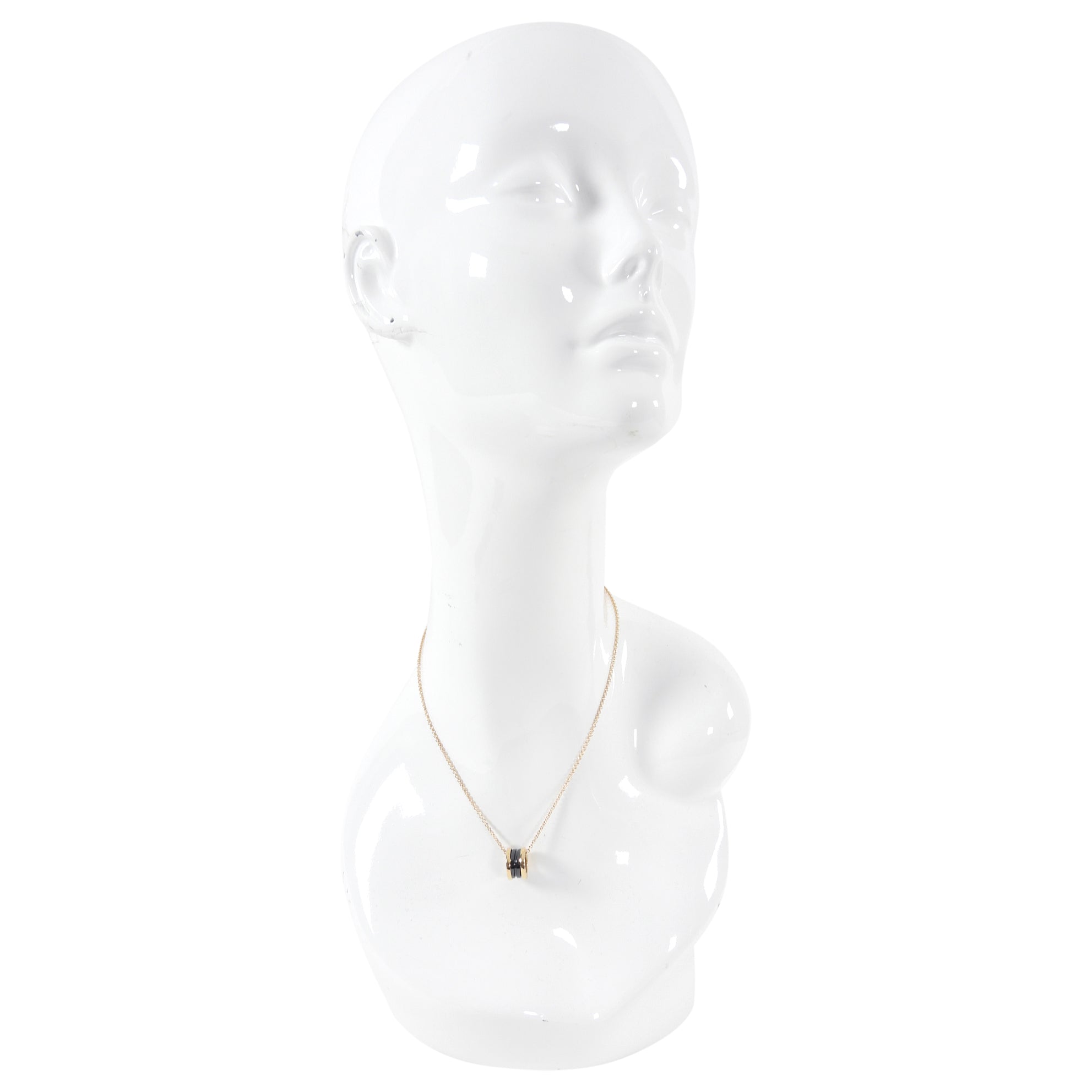 Bulgari B Zero 1 18K Rose Gold Ceramic Pendant Necklace for Women - Luxury Italian Jewelry Gift for Anniversary, Birthday & Special Occasions
