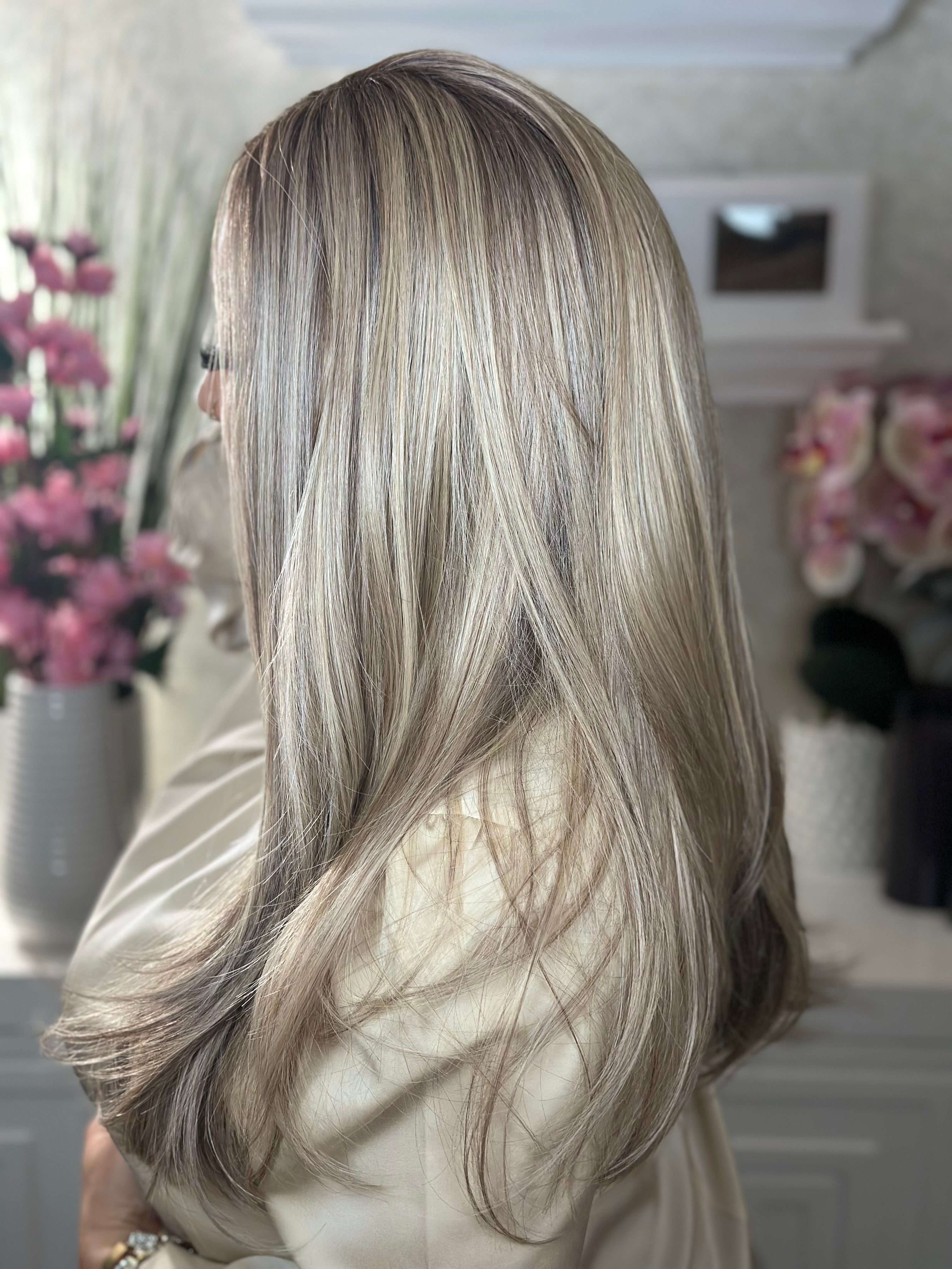 Soft Beige Blonde Executive Suite Wig - Premium Synthetic Hairpiece for Business Professionals & Formal Events