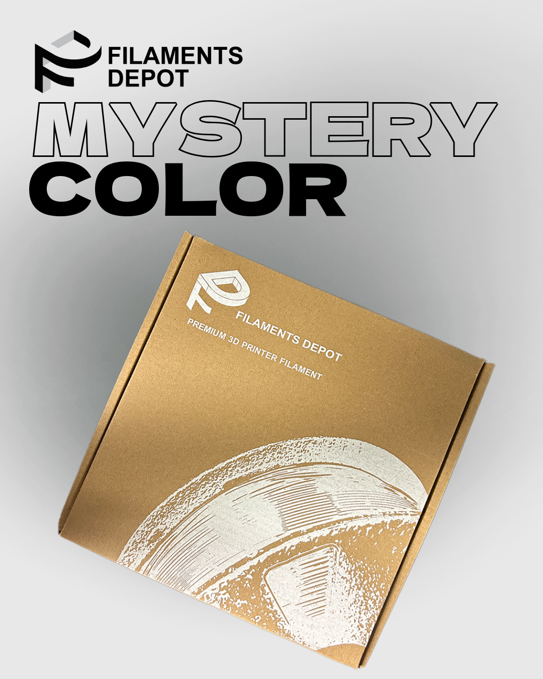 Filaments Depot PETG 1.75mm 1kg Filament Spool - Mystery Color Assortment for 3D Printing | Perfect for DIY Projects, Prototyping & Creative Designs