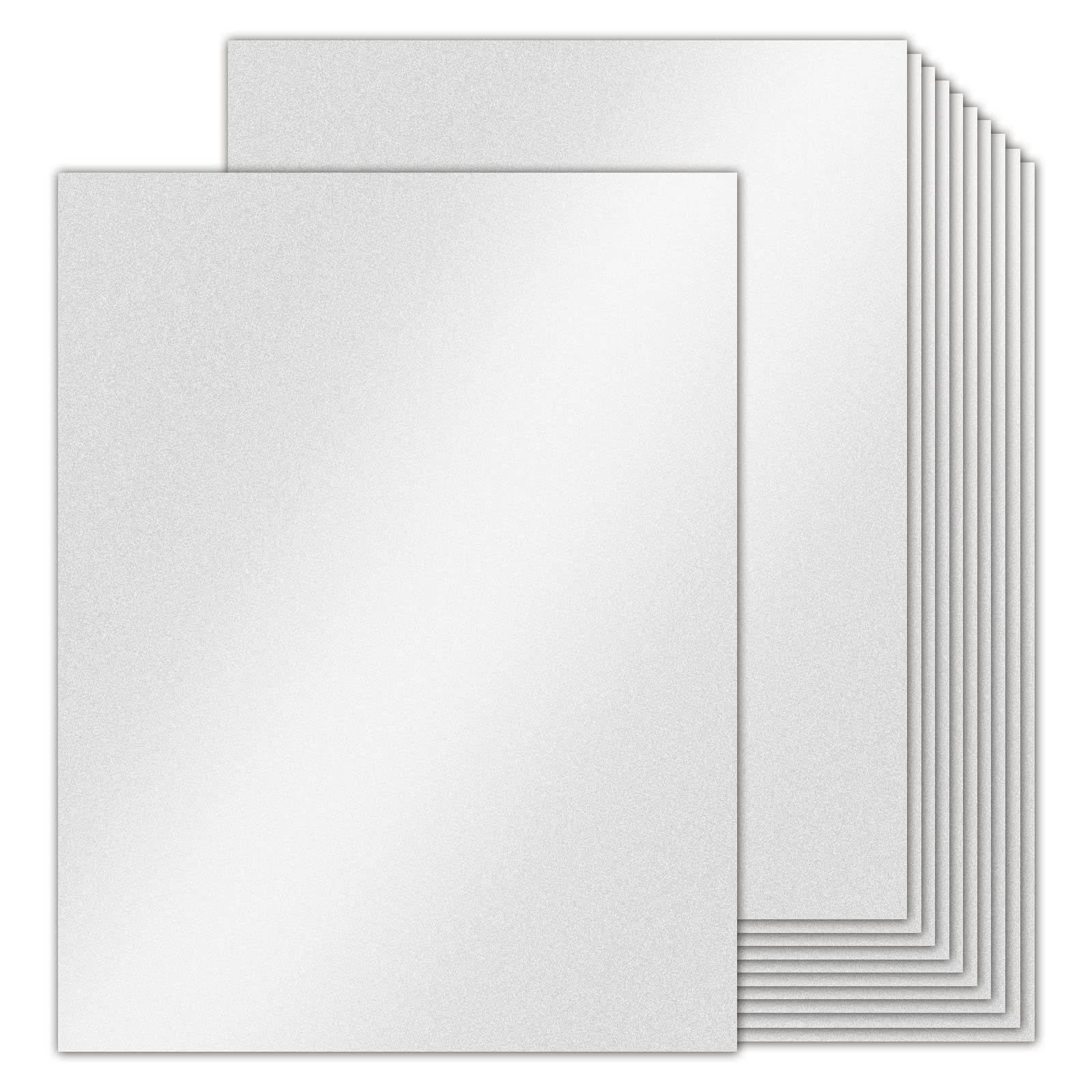 24 Sheets Silver Shimmer Cardstock 8.5 x 11 Inch Metallic Paper - 80lb Premium Cardstock for Invitations, DIY Cards, Scrapbooking & Craft Projects - Perfect for Weddings, Graduations & Party Decorations