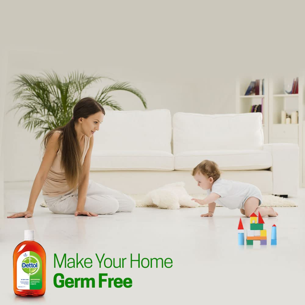 Dettol Antiseptic Disinfectant Liquid - 550ml Bottle for Home, Kitchen & Bathroom Cleaning | Kills 99.9% Germs & Bacteria | Safe for Skin & Surfaces