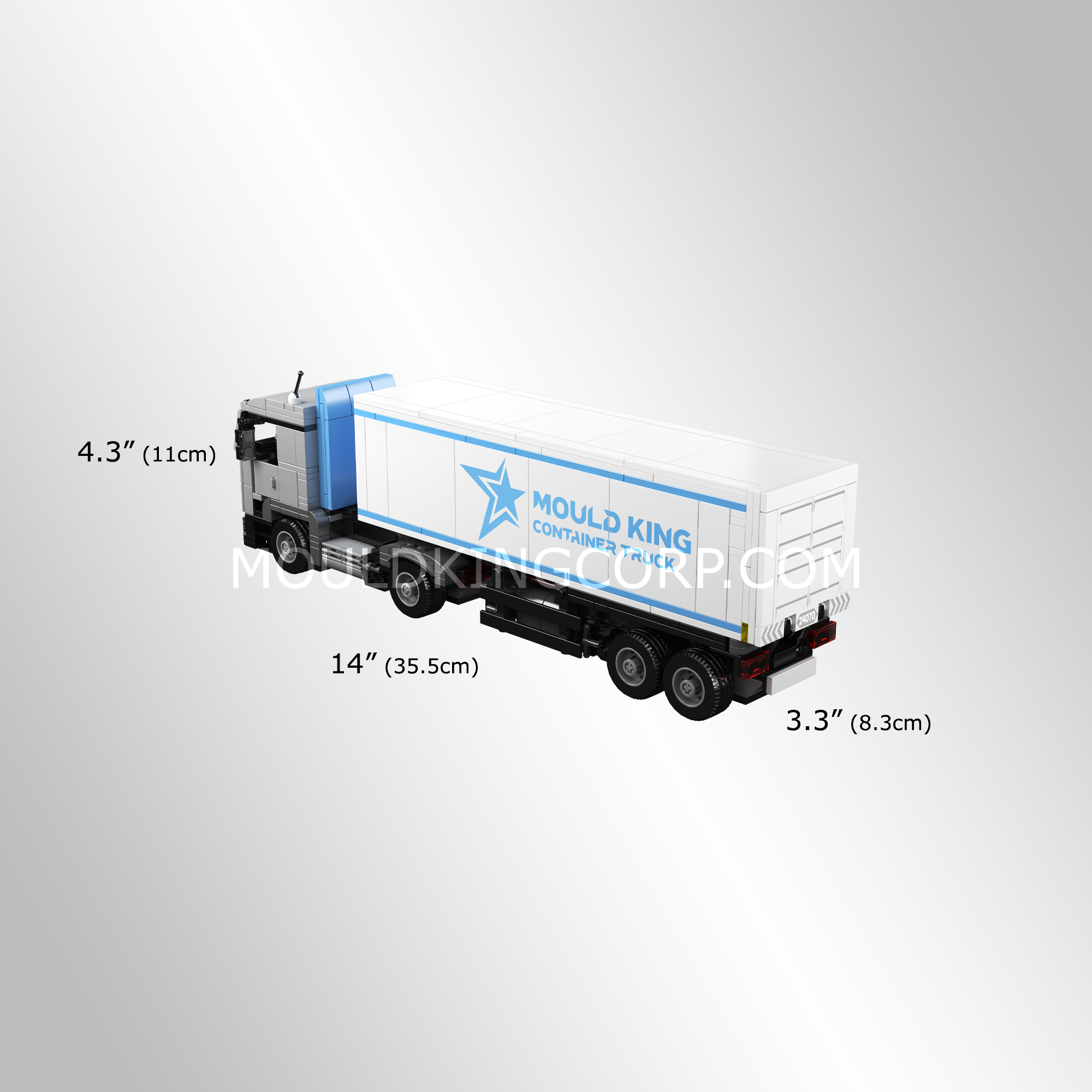 Mould King 24070 Container Truck Building Set - 548 PCS STEM Toy for Kids & Adults | Construction Vehicle Model Kit for Creative Play & Collector Display
