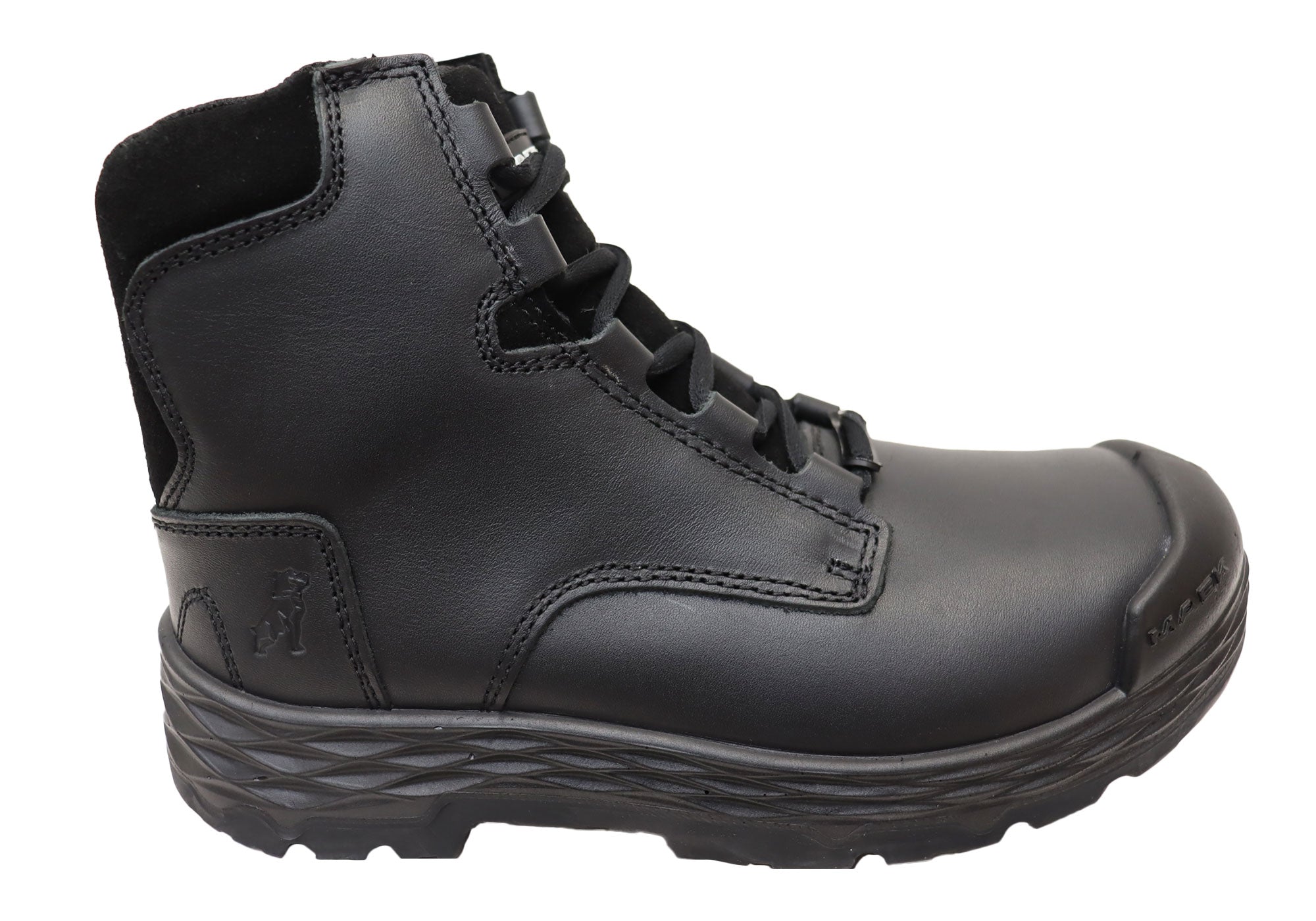 Mack Men's Force Leather Steel Toe Safety Work Boots with Side Zipper - Durable Construction for Industrial & Warehouse Work Environments