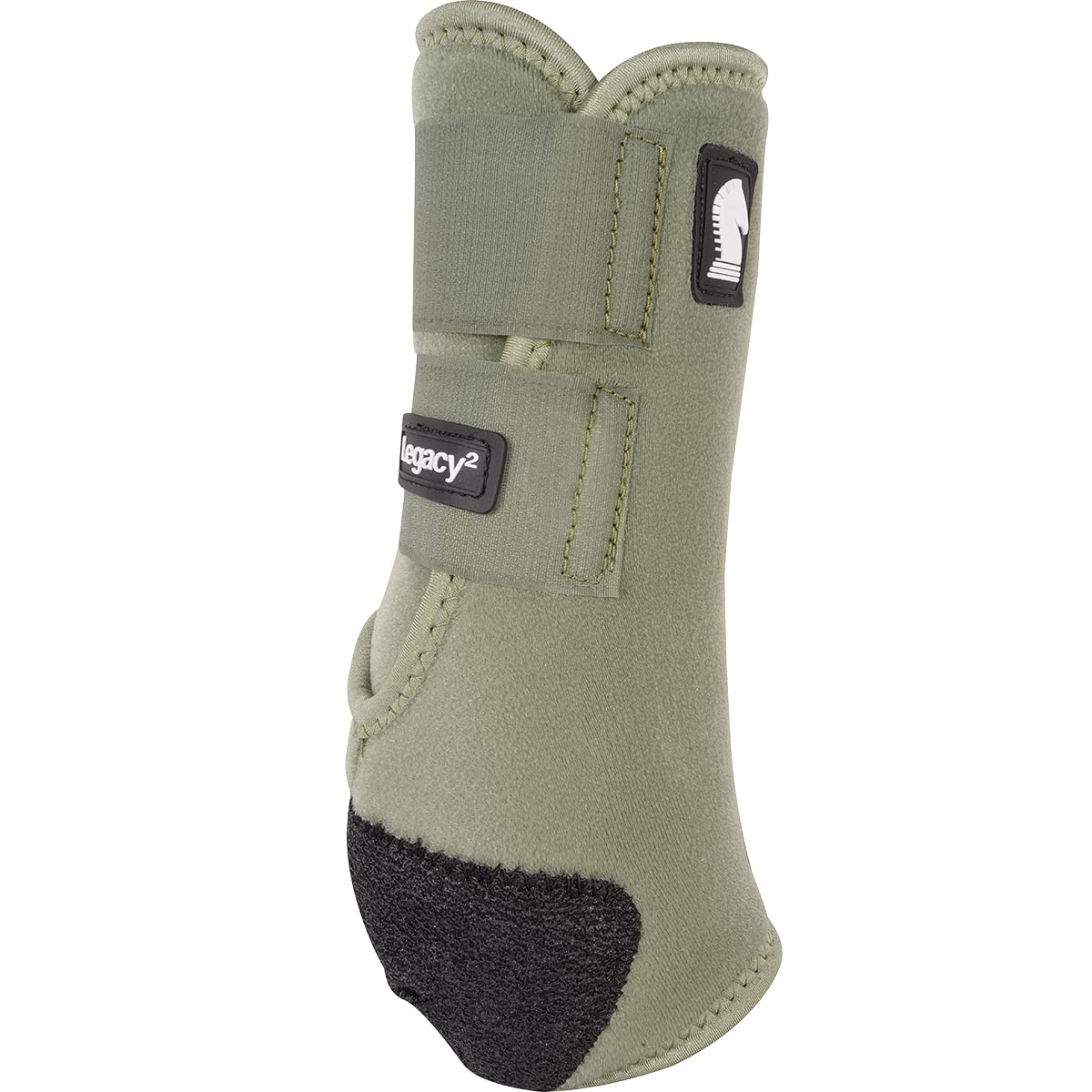 Classic Equine Legacy2 Hind Support Boots for Horses - Olive Green Small Size | Protective Horse Boots for Jumping, Training & Riding | Durable Equine Leg Support