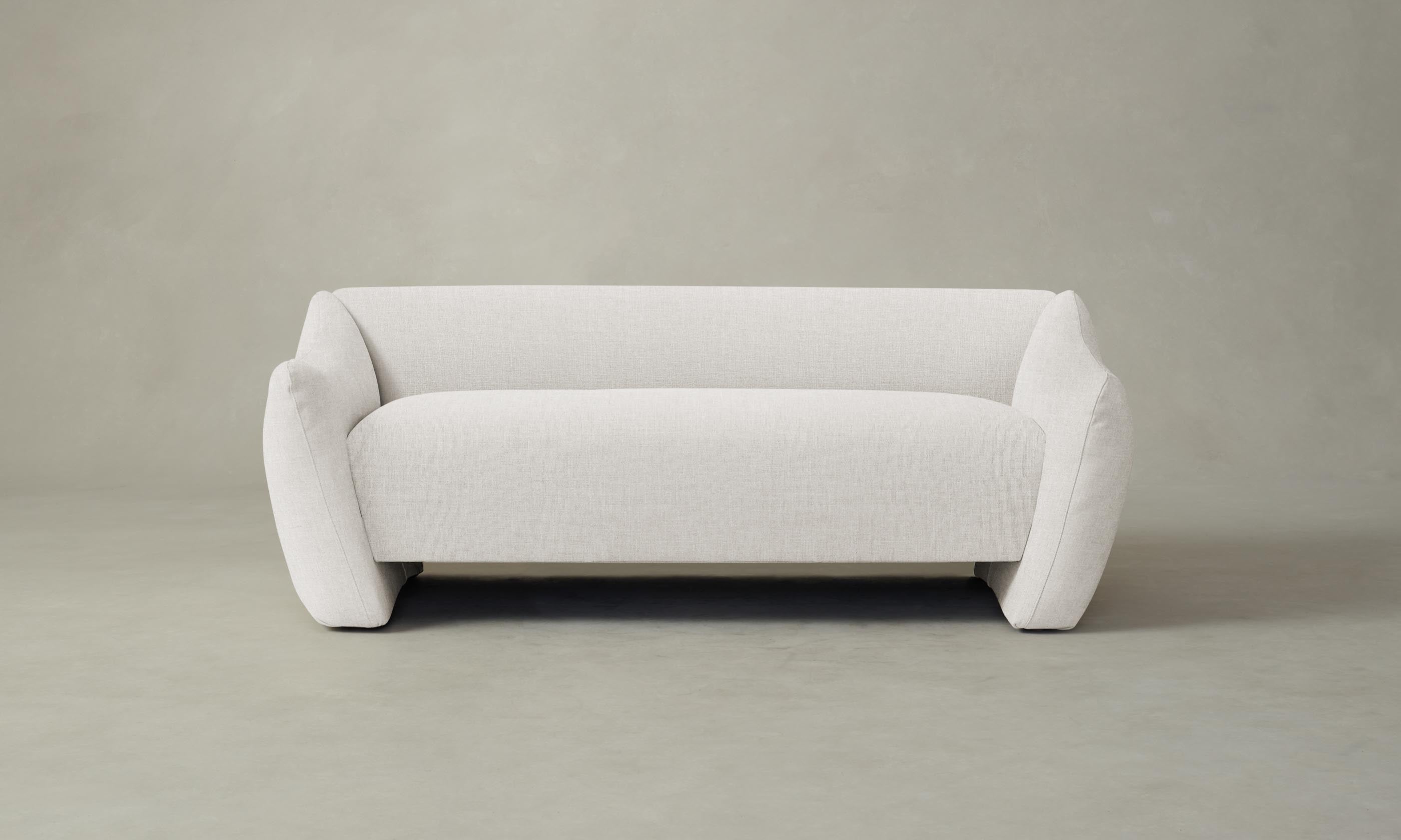 The Bond Settee - Heritage Belgian Linen Sofa in Egret White | Elegant Living Room Furniture for Modern Homes & Cozy Spaces