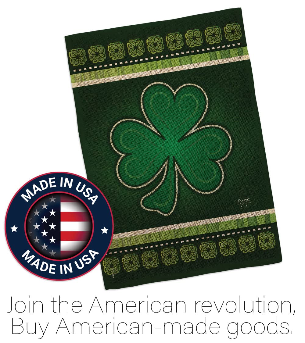 Shamrock Garden Flag Set - St Patrick's Day Decor for Yard & Home