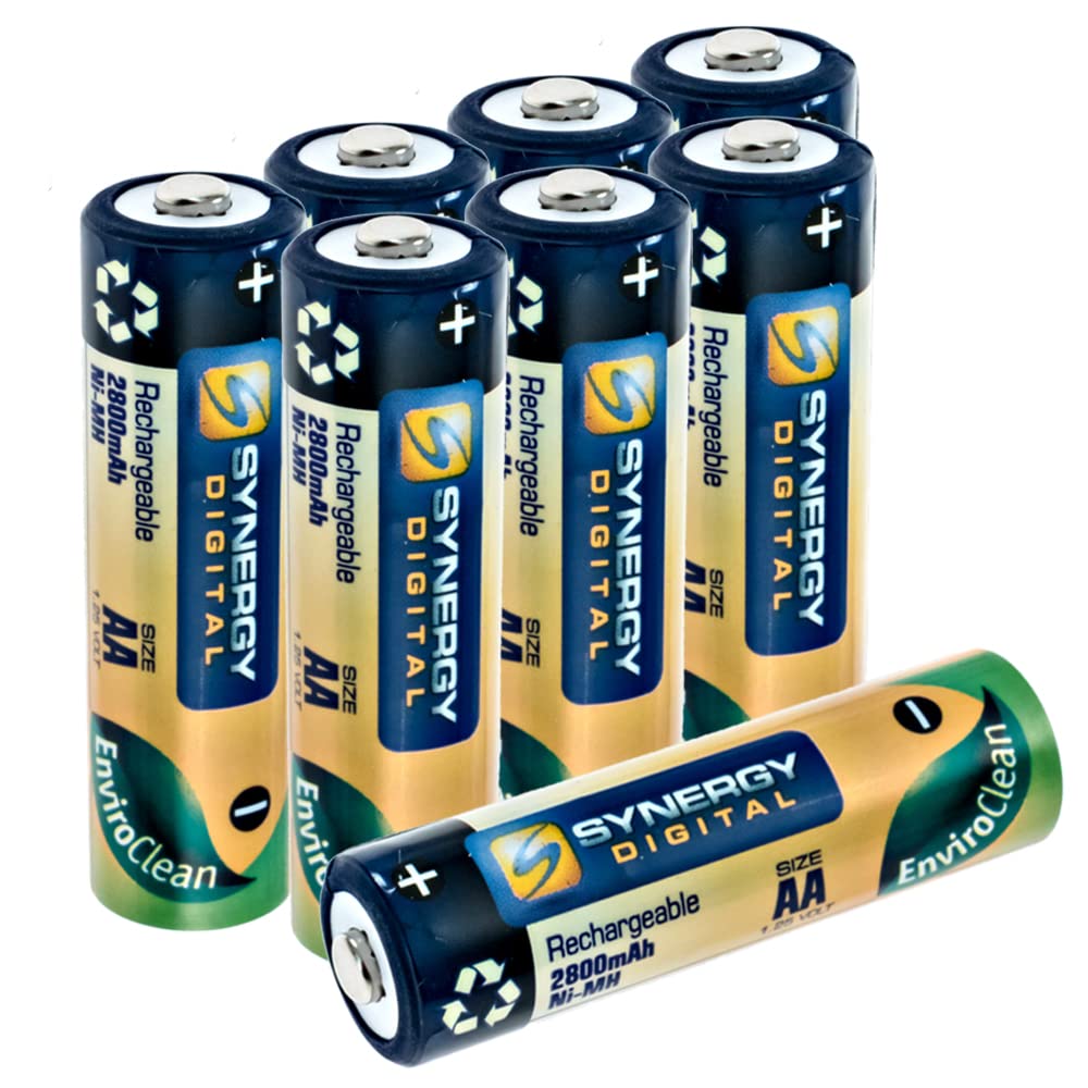 Synergy Digital AA Rechargeable Batteries for Uniden DCT5285-2 Cordless Phone - 2800mAh Ni-MH Hi-Capacity Battery Pack (2-Pack) | Perfect for Home & Office Cordless Phones, Long-Lasting Power Solution