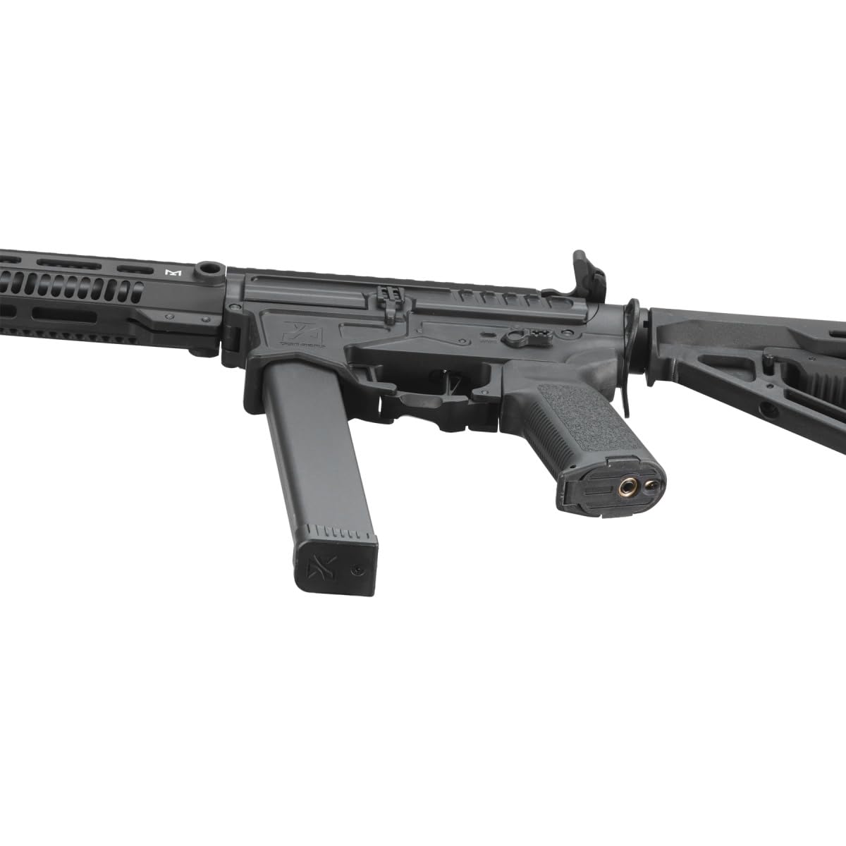 R&D Precision Licensed PW9 Mod 1 Airsoft Rifle with Adjustable Short/Long Rail & Delta Tactical Stock - Perfect for Milsim, Airsoft Battles & Tactical Training