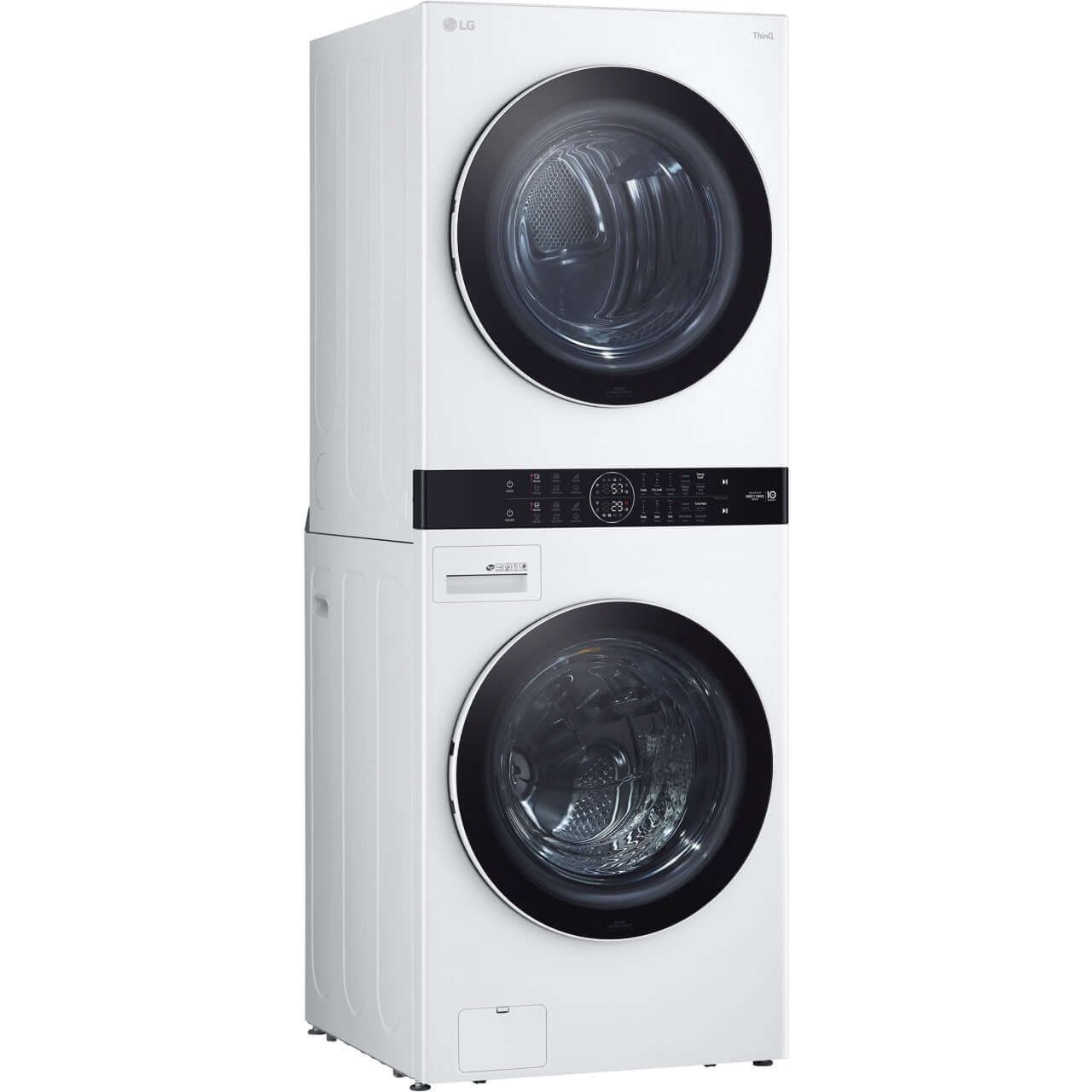 LG WKEX200HWA White Electric WashTower with Center Control - Compact Laundry Solution for Apartments, Dorms & Small Spaces
