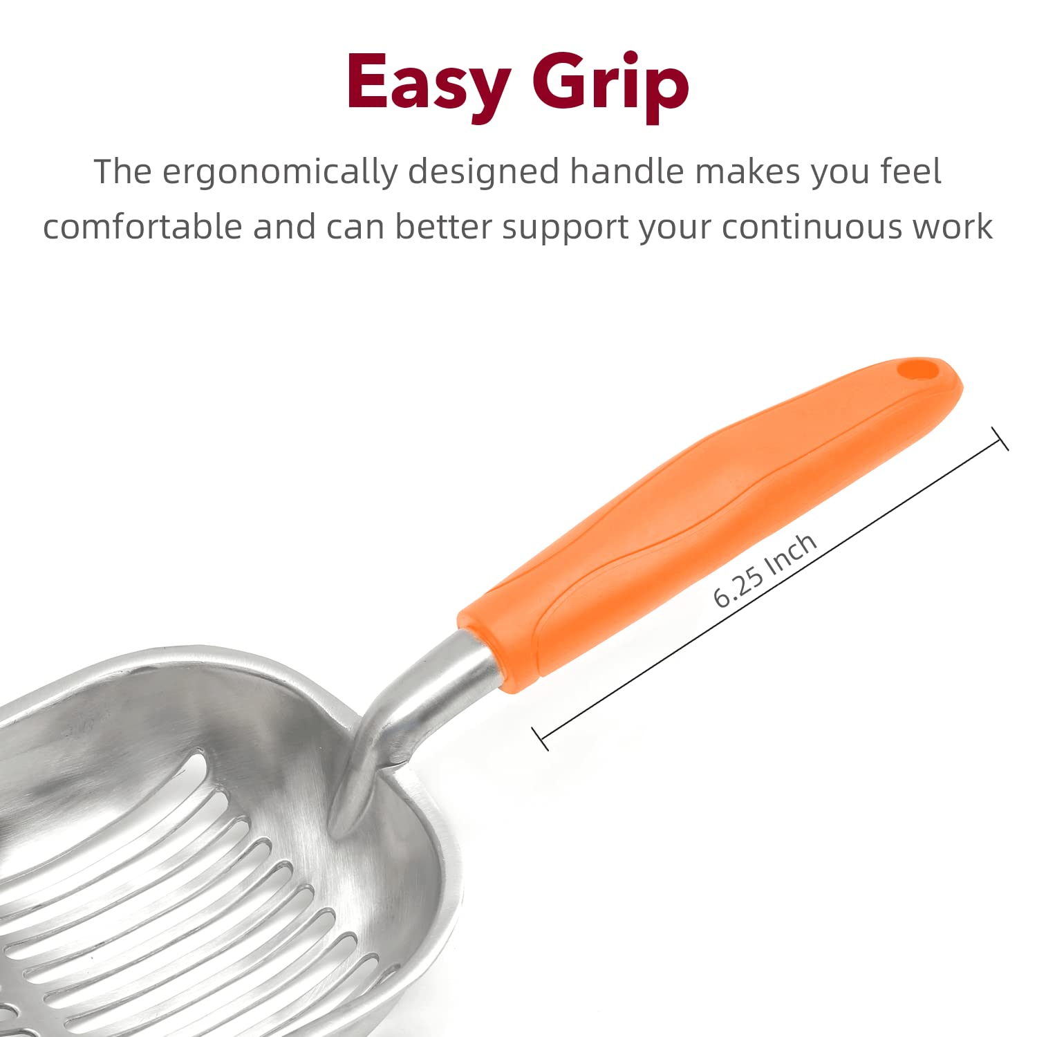Premium Metal Cat Litter Scoop - Heavy Duty Aluminum Alloy Sifter with Long Handle for Easy Cleaning | Durable Kitty Pooper Scooper for Litter Box | Perfect for Multi-Cat Homes & Large Litter Boxes