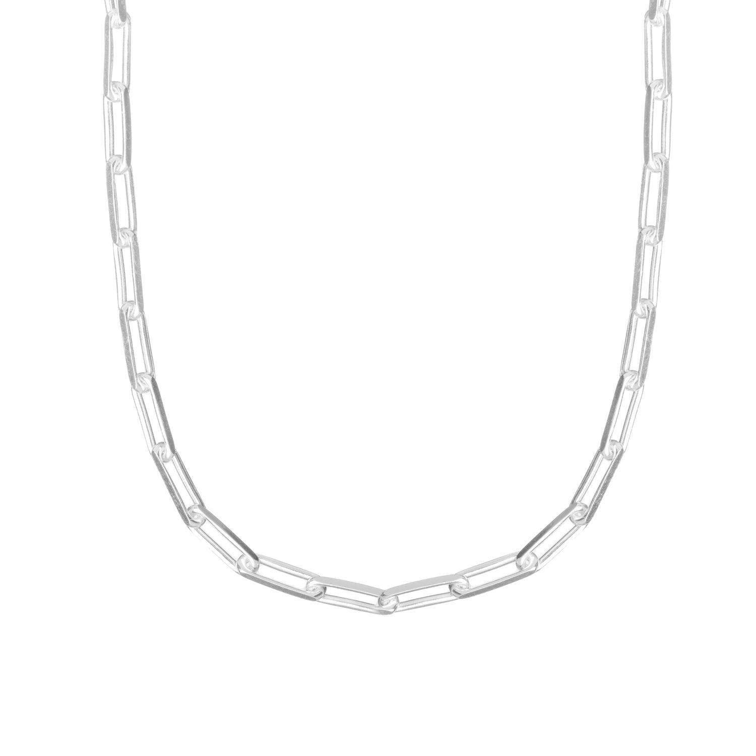 Diamond Cut Paperclip Chain Necklace for Women - Elegant Gold & Silver Layering Jewelry for Daily Wear & Special Occasions