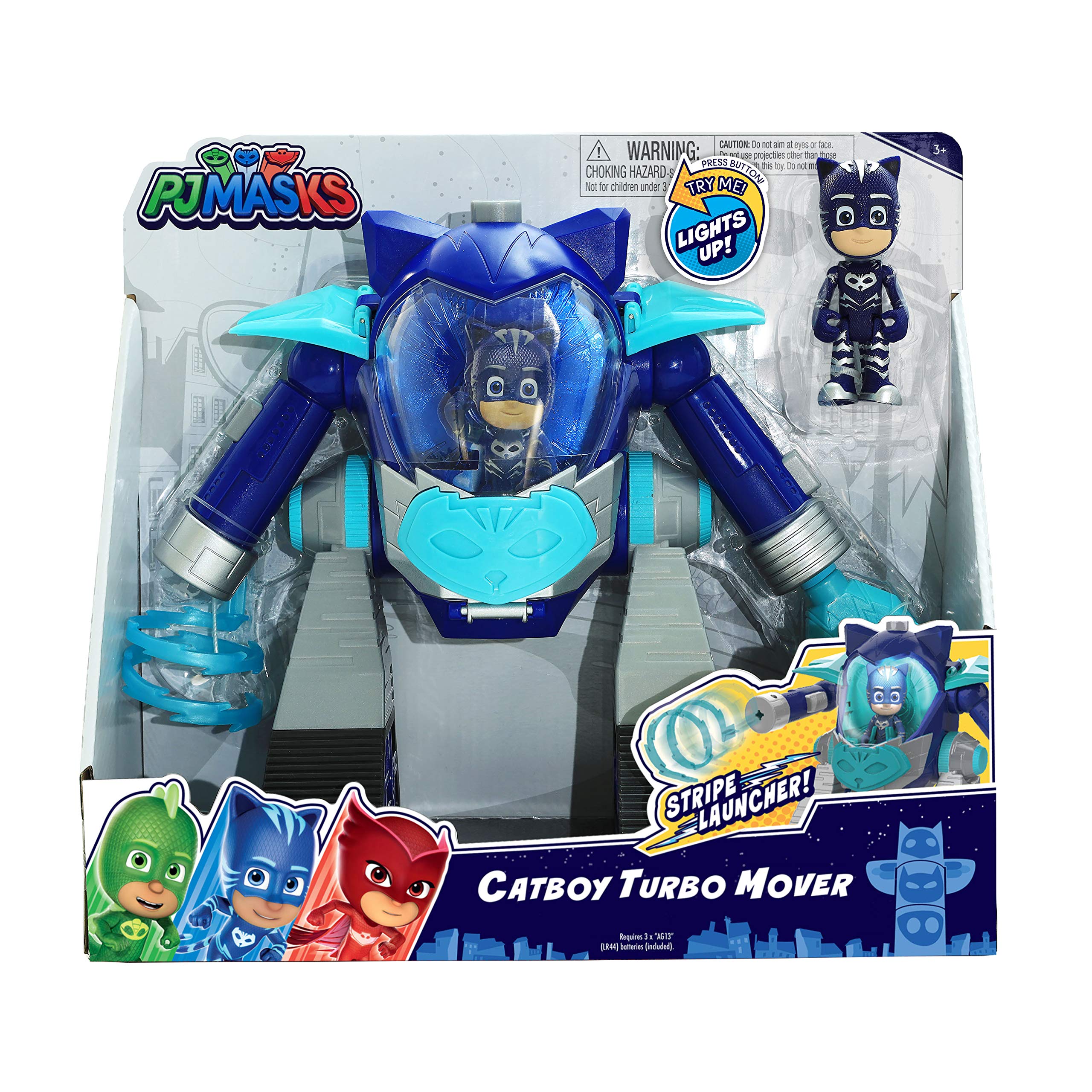 PJ Masks Turbo Movers Catboy Action Figure - Superhero Toy for Kids Ages 3+ | Just Play Official | Birthday Gift & Role Play Fun for Boys & Girls