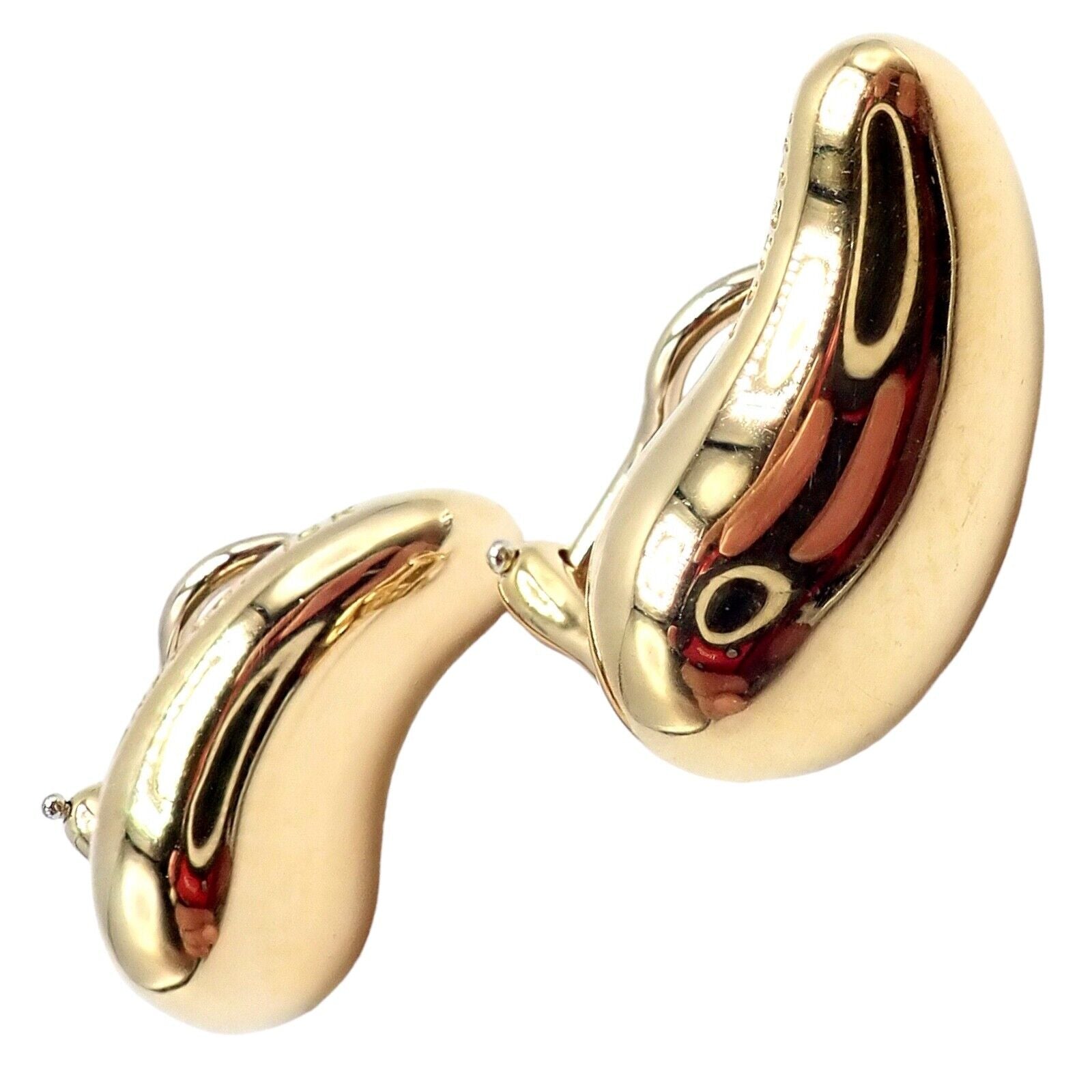 Authentic Tiffany & Co Peretti 18k Yellow Gold Teardrop Earrings for Women - Luxury Fine Jewelry Gift for Anniversary, Birthday & Special Occasions - Elegant Dangle Earrings for Party, Wedding & Evening Wear