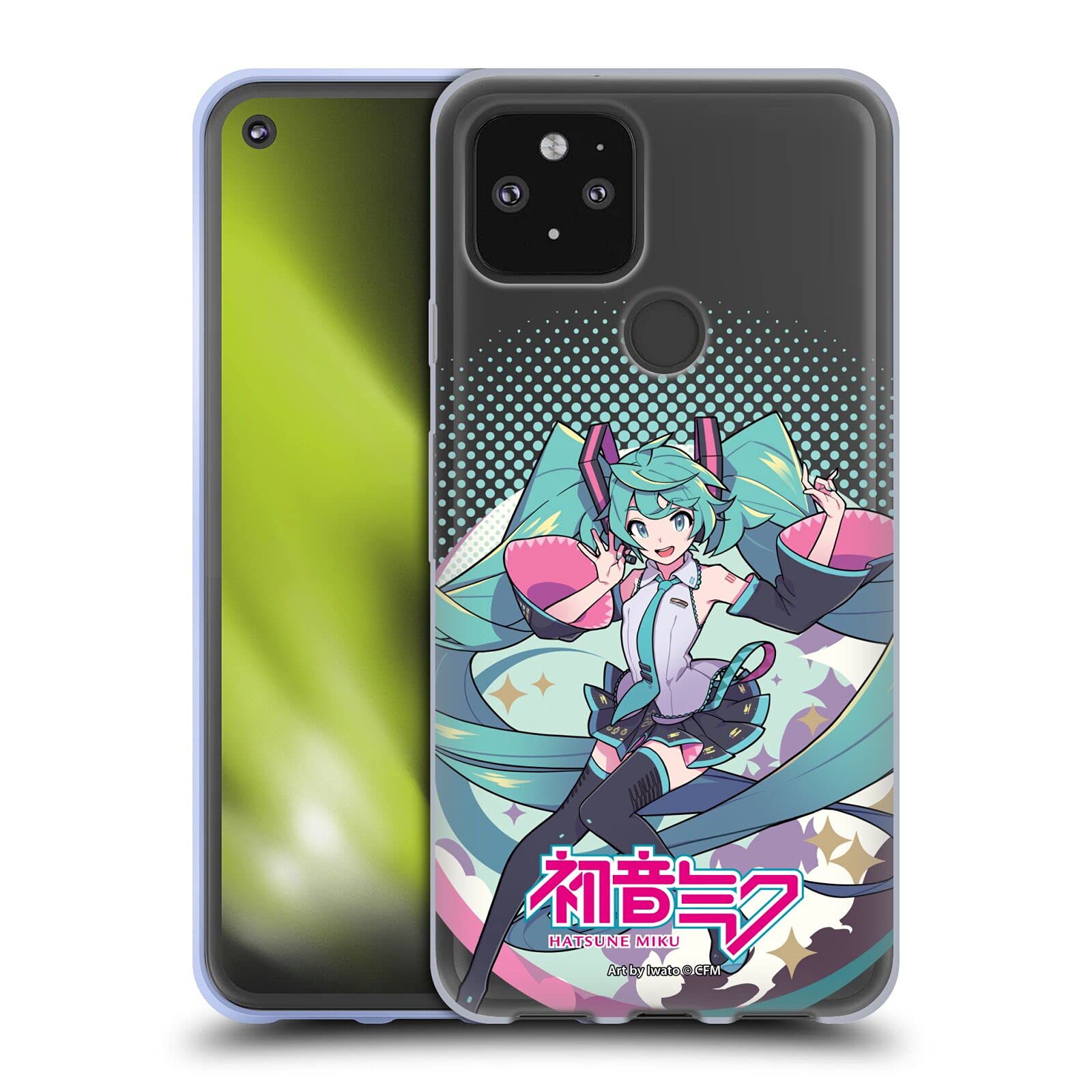 Official Hatsune Miku Soft Gel Case for Google Pixel 5 - Pastel Anime Design for Fans