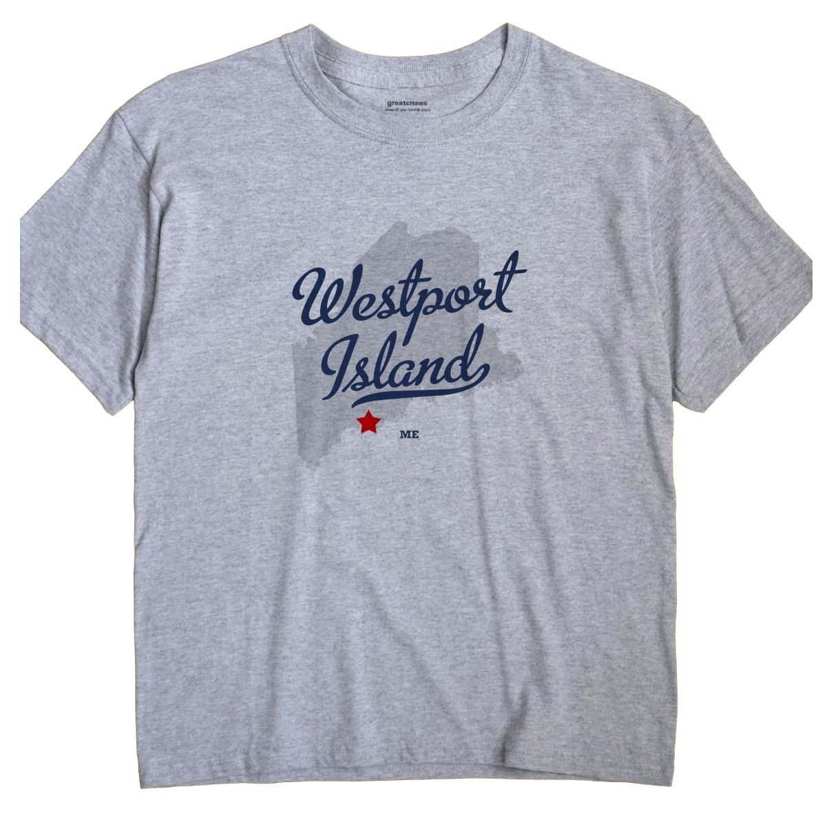 GreatCitees Westport Island Maine T-Shirt - Vintage Coastal Graphic Tee for Men & Women | Casual Wear, Travel Souvenir, Beach Vacation Outfit