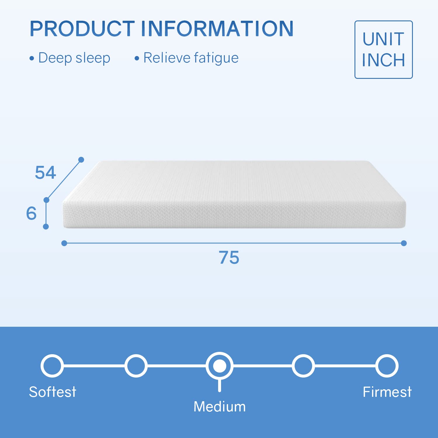 6 Inch Green Tea Gel Memory Foam Mattress - Medium Firm, CertiPUR-US Certified for Cooling Sleep