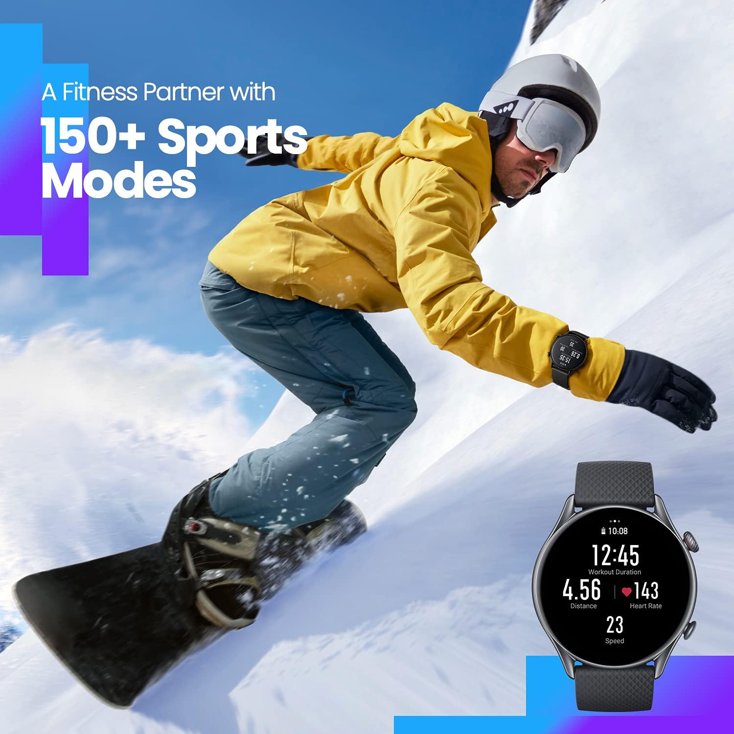 Amazfit GTR 3 Pro Smart Watch for Men - 12-Day Battery Life, Alexa Built-in, Bluetooth Call & Text, GPS, 150+ Sports Modes, 1.45