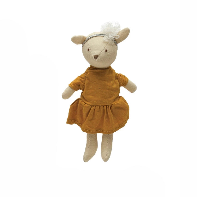 Soft Cotton Linen Mini Animal Dolls - Adorable Handmade Stuffed Plush Toys for Kids & Nursery Decor | Perfect for Baby Showers, Birthday Gifts & Playtime Companions