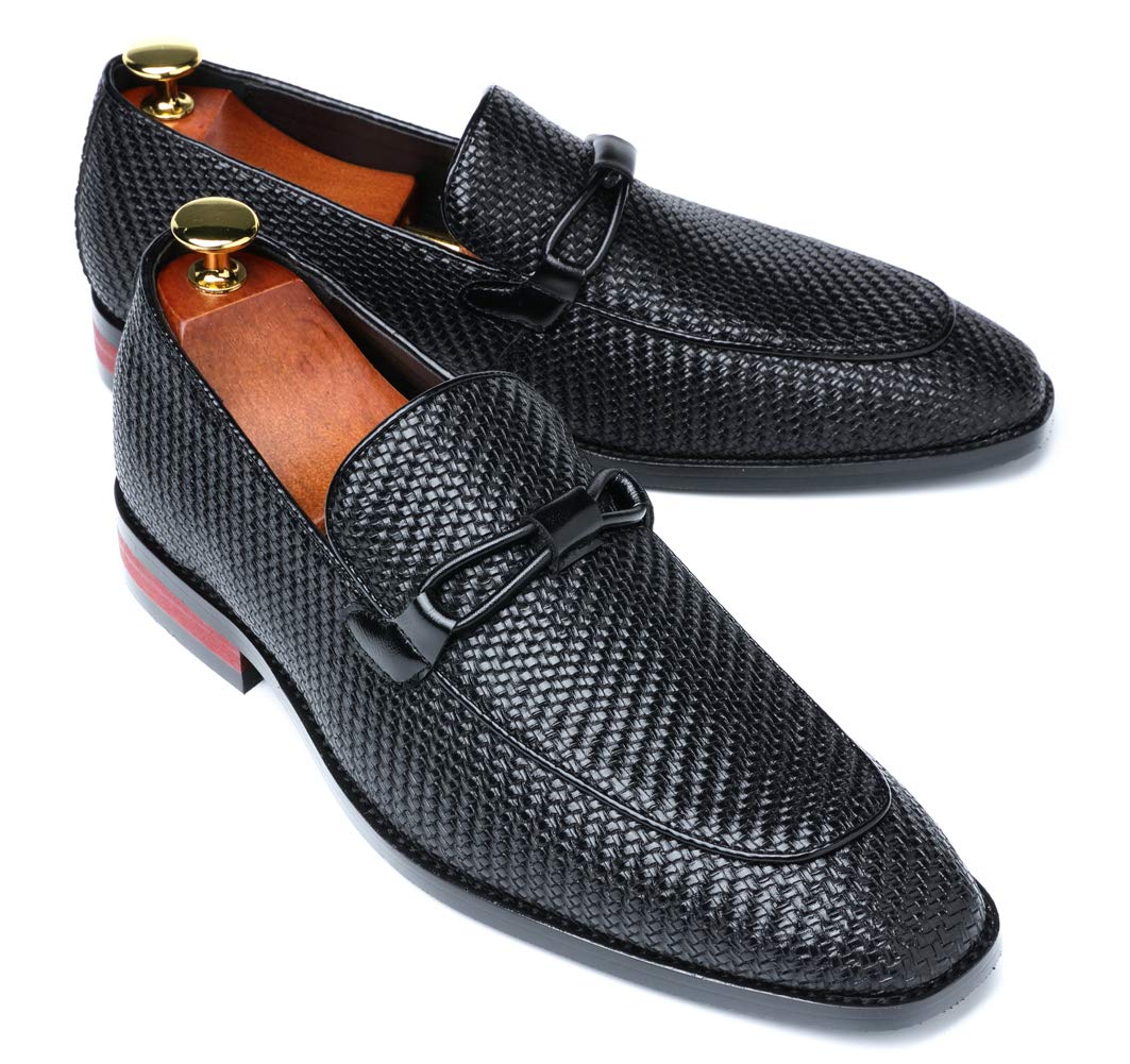 Men's Slip-On Penny Loafers - Genuine Patent Leather Dress Shoes for Driving & Formal Occasions - Comfortable & Stylish for Business, Weddings & Office Wear
