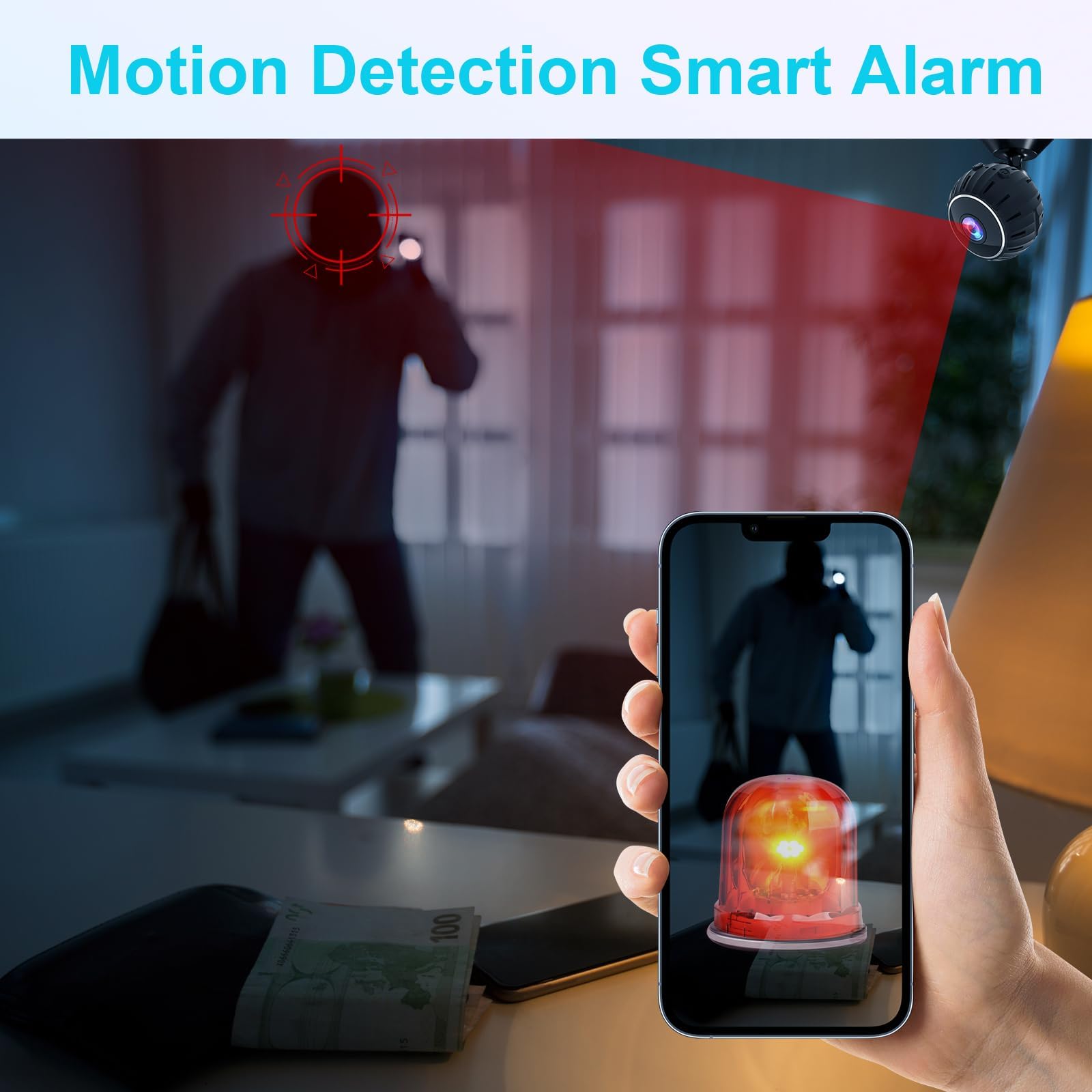 Niaazi Mini Spy Camera - 1080P HD Wireless WiFi Hidden Camera with Audio & Night Vision, Motion Detection for Indoor/Outdoor Security - Perfect for Home Surveillance, Office Monitoring, and Nanny Cam Use